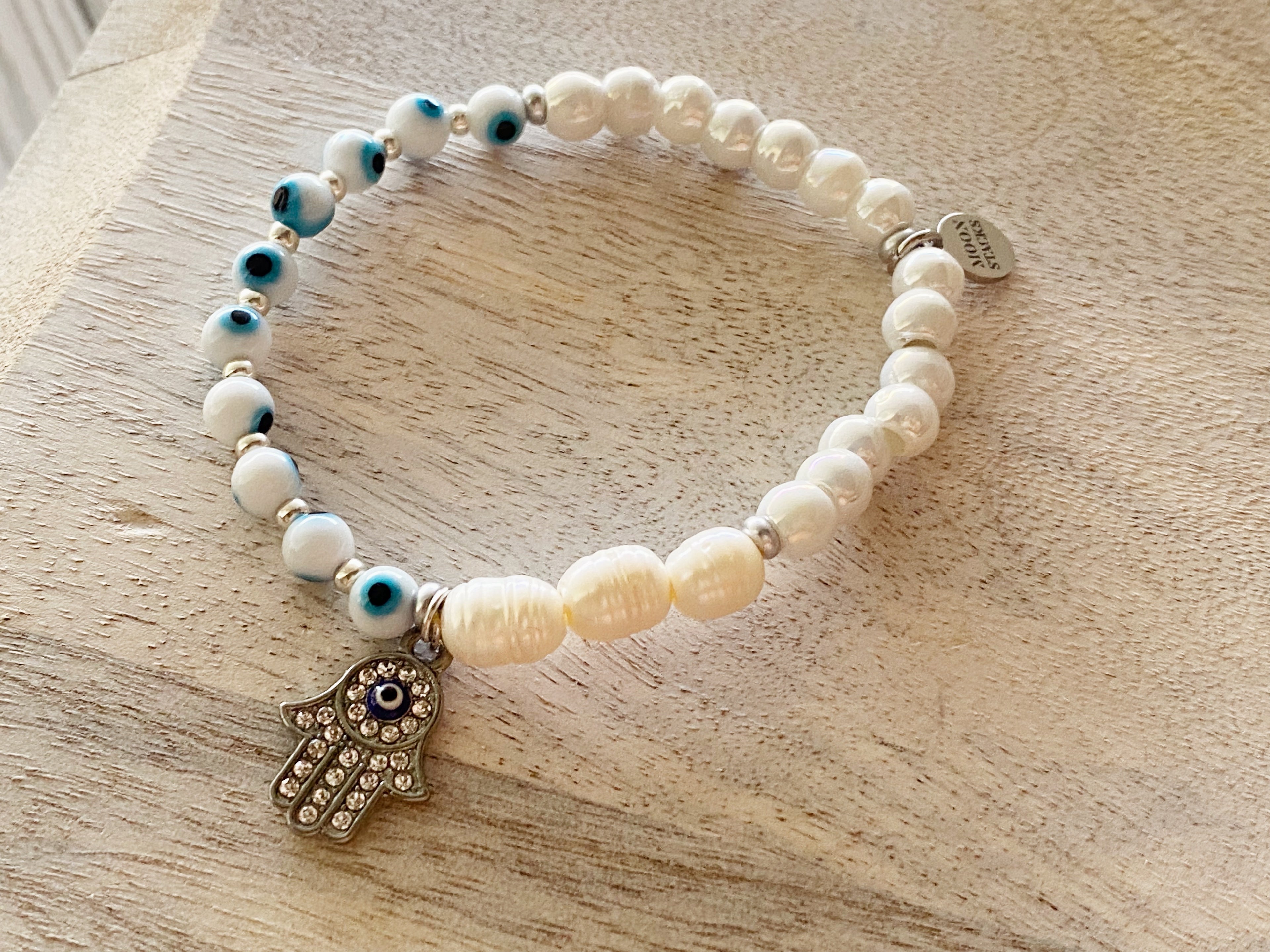 White Evil Eye Protection Bracelet