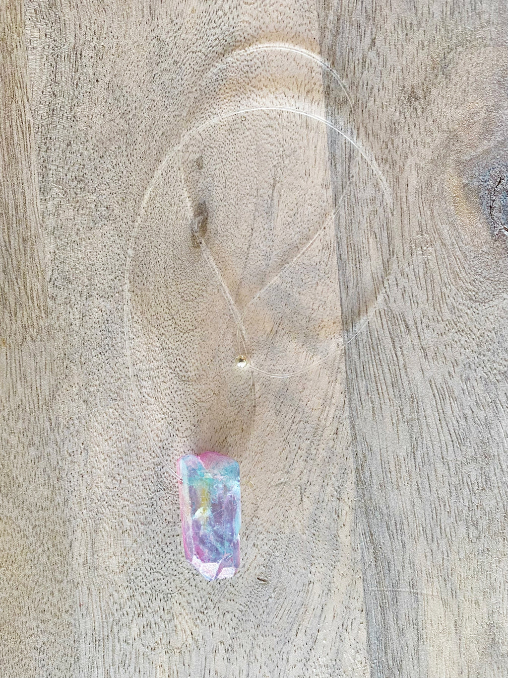 The Gigi Quartz Necklace-Blue & Pink