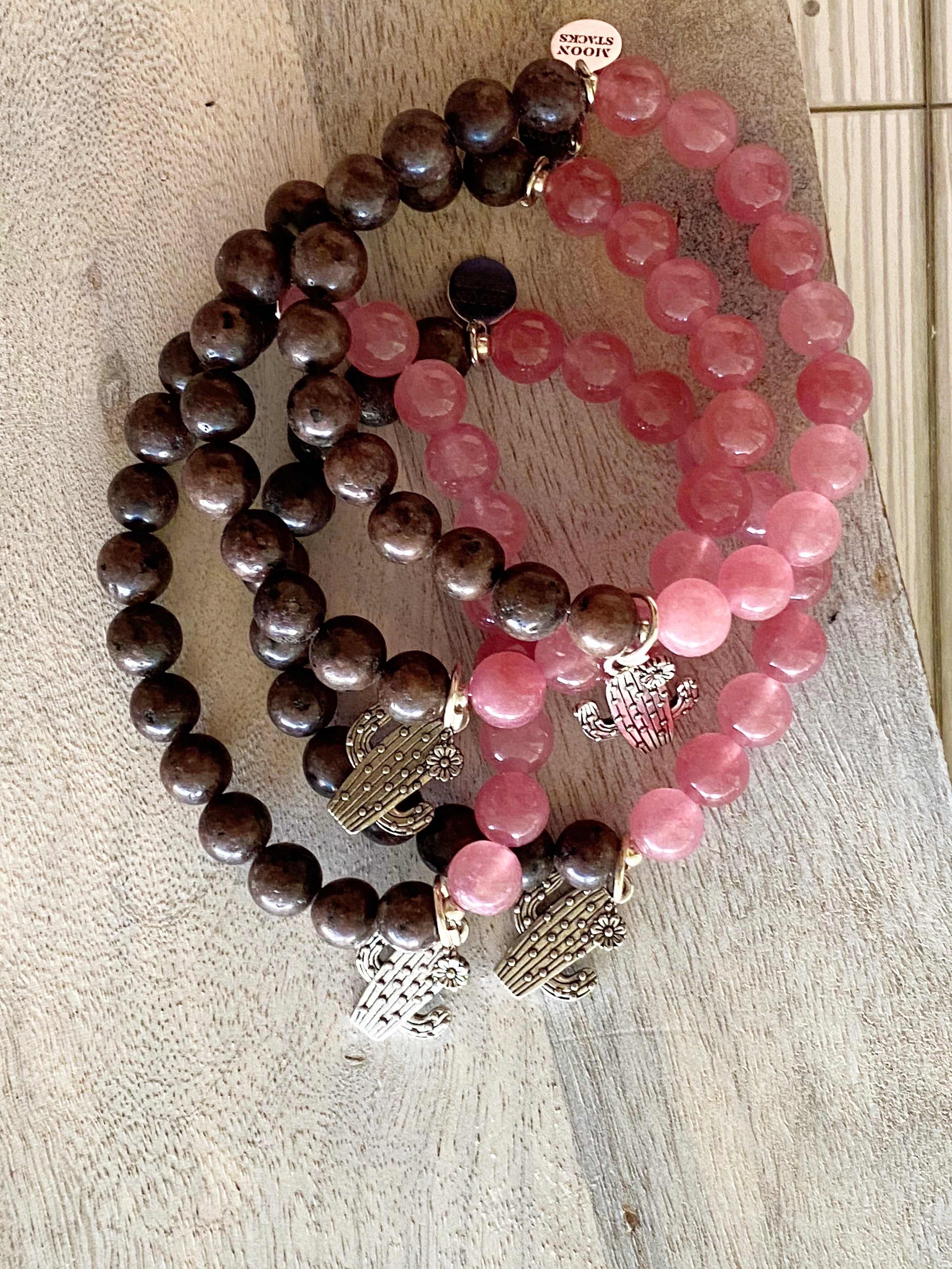 Desert Rose Single Beaded Bracelet