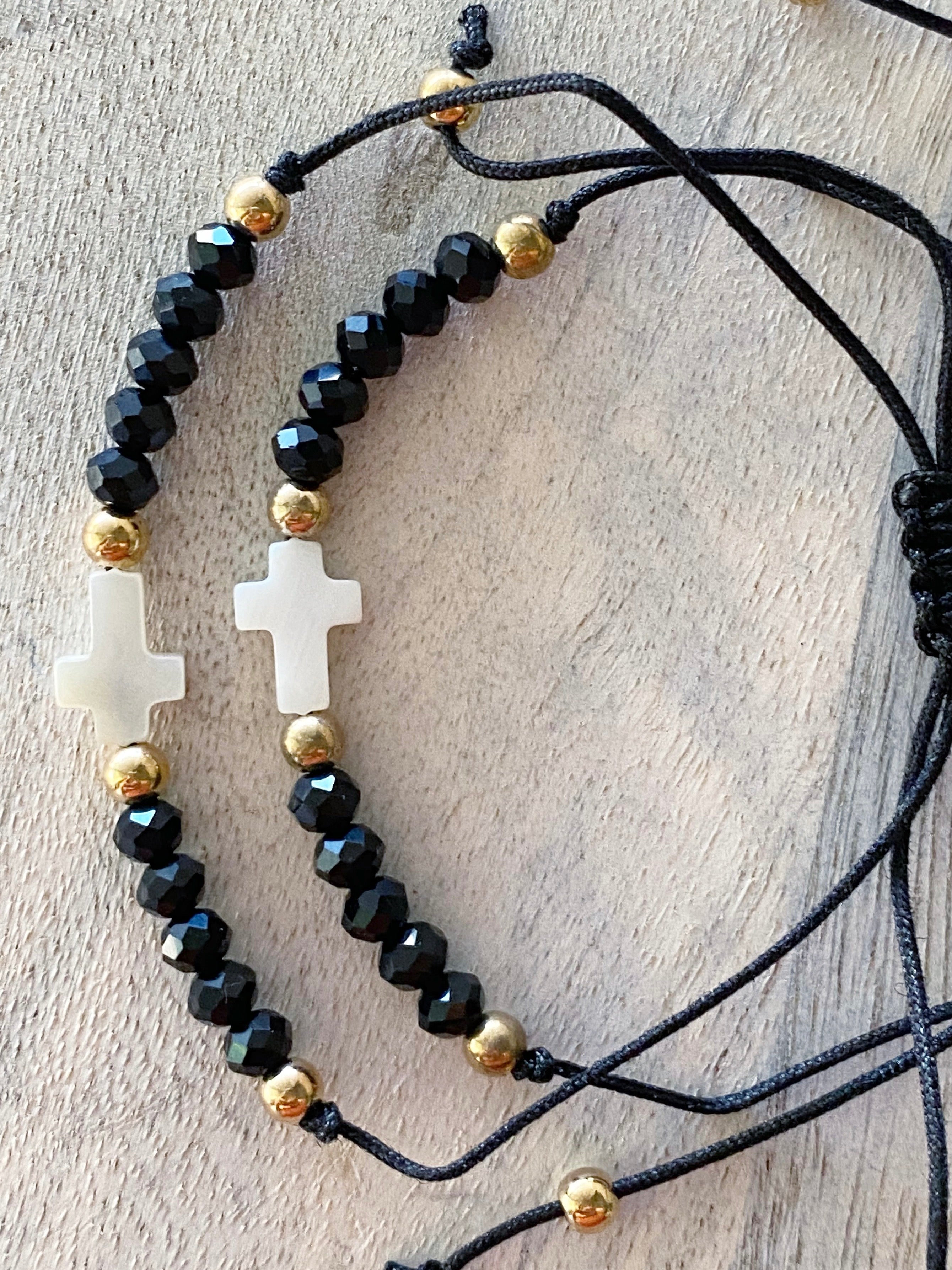 Cross String Bracelet (Black)