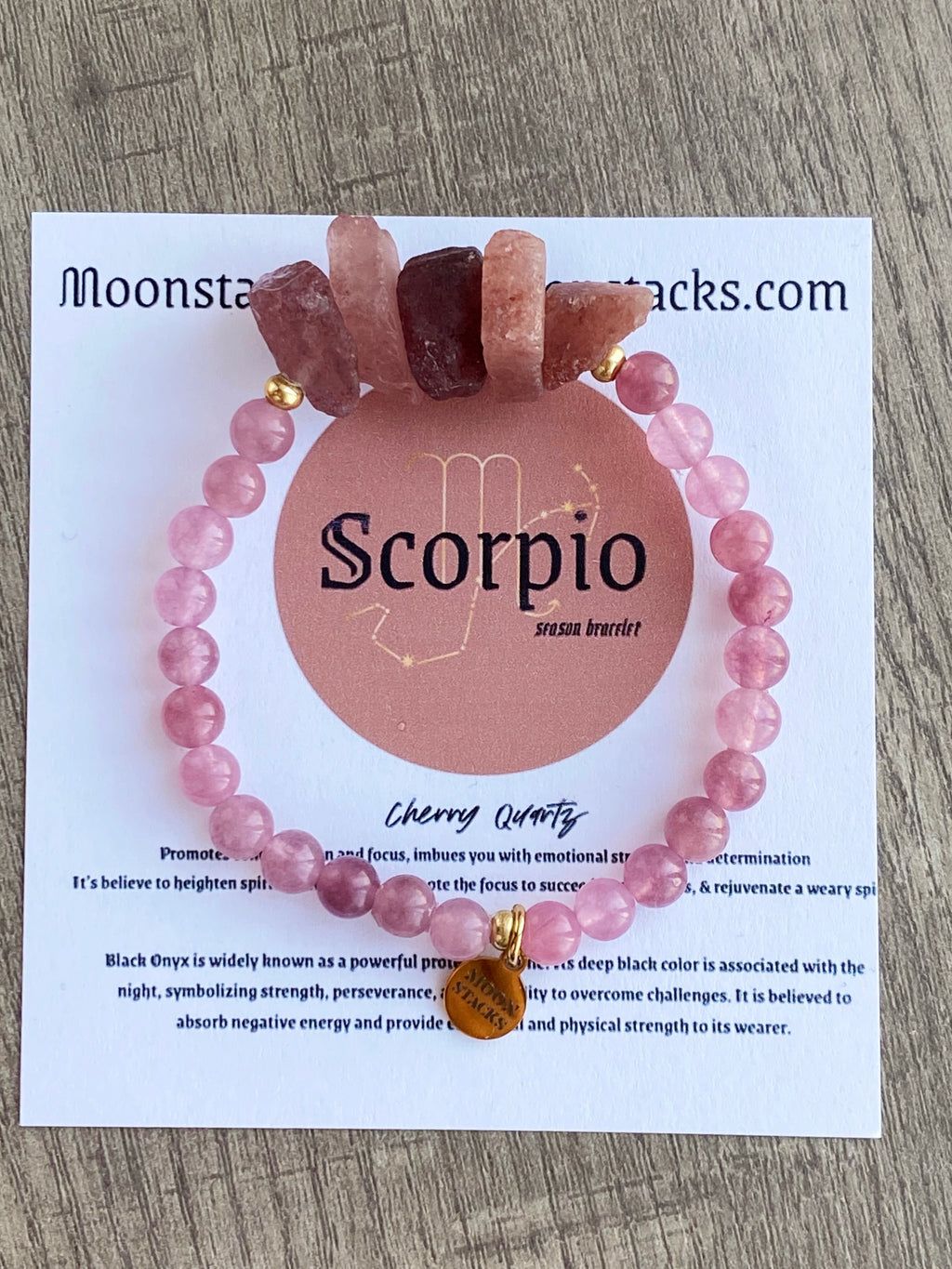 Cherry Quartz Beaded Bracelet