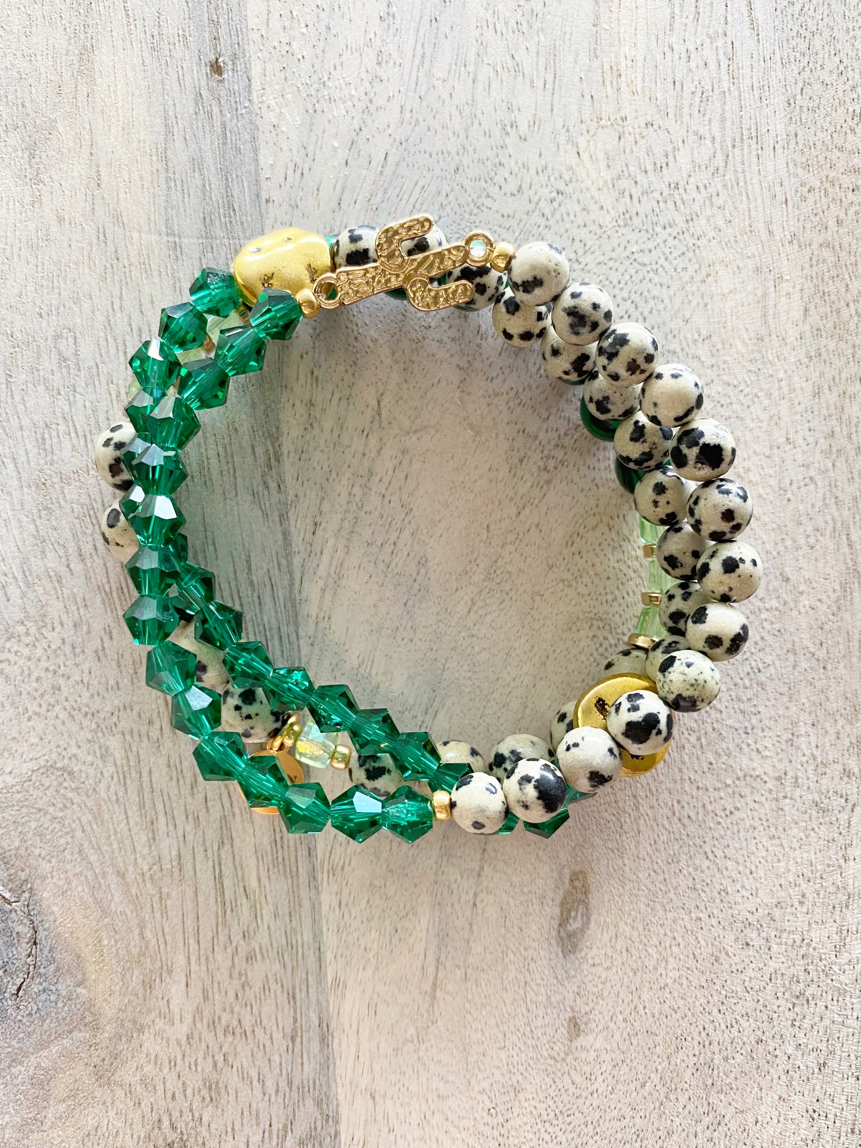 Desert Gem Beaded Bracelet Stack