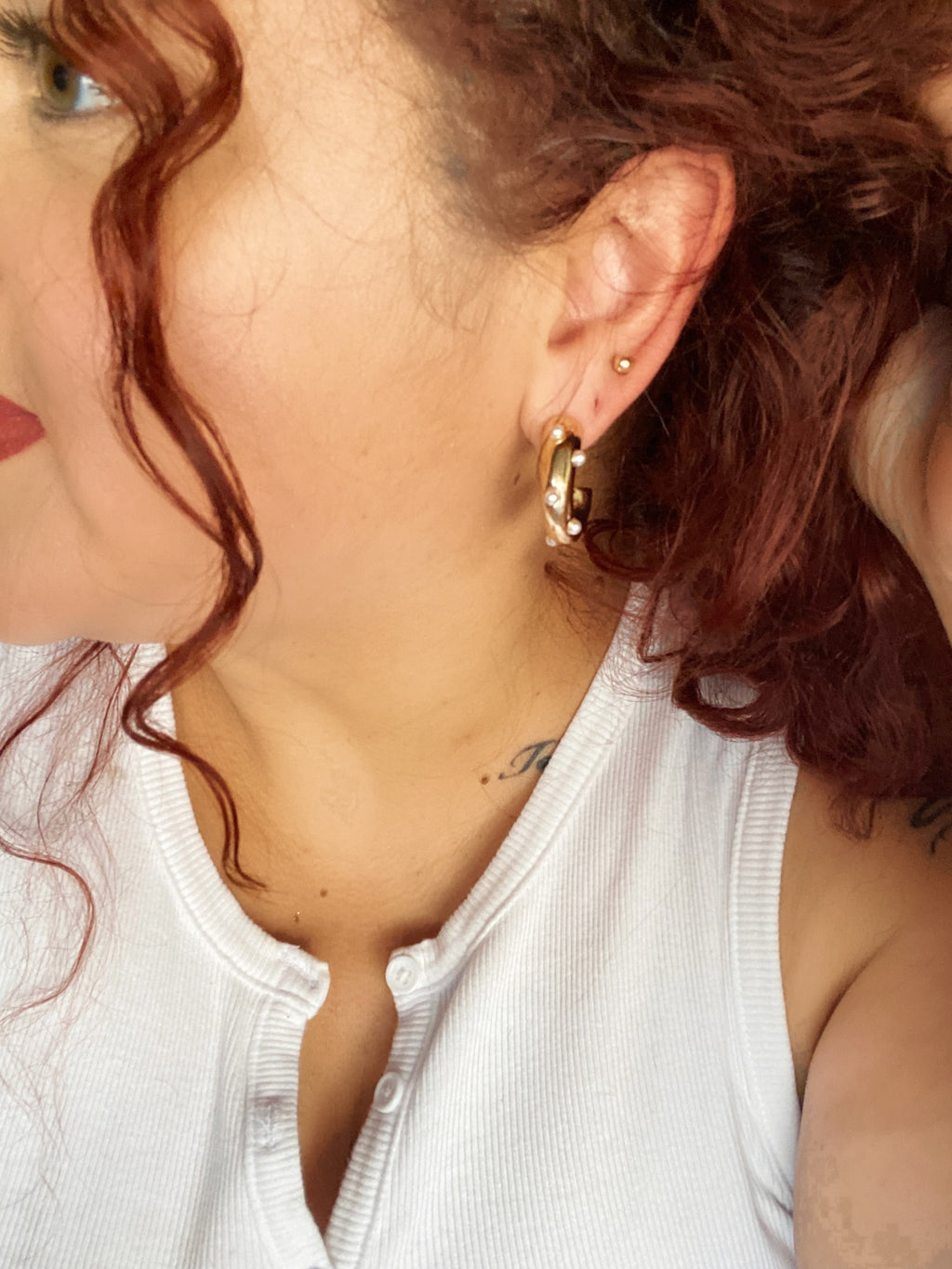 Averly Earrings-Gold Tone