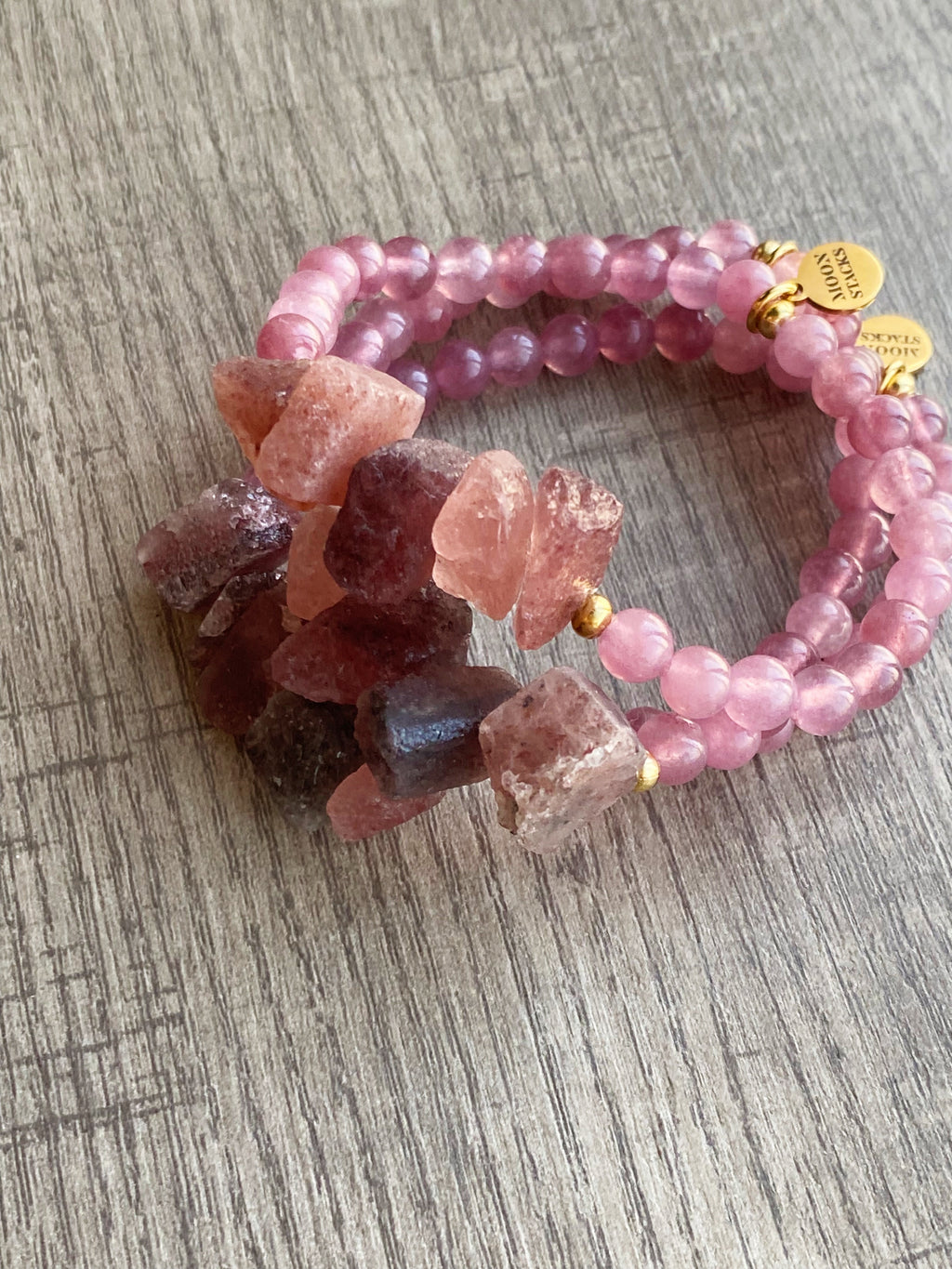 Cherry Quartz Beaded Bracelet
