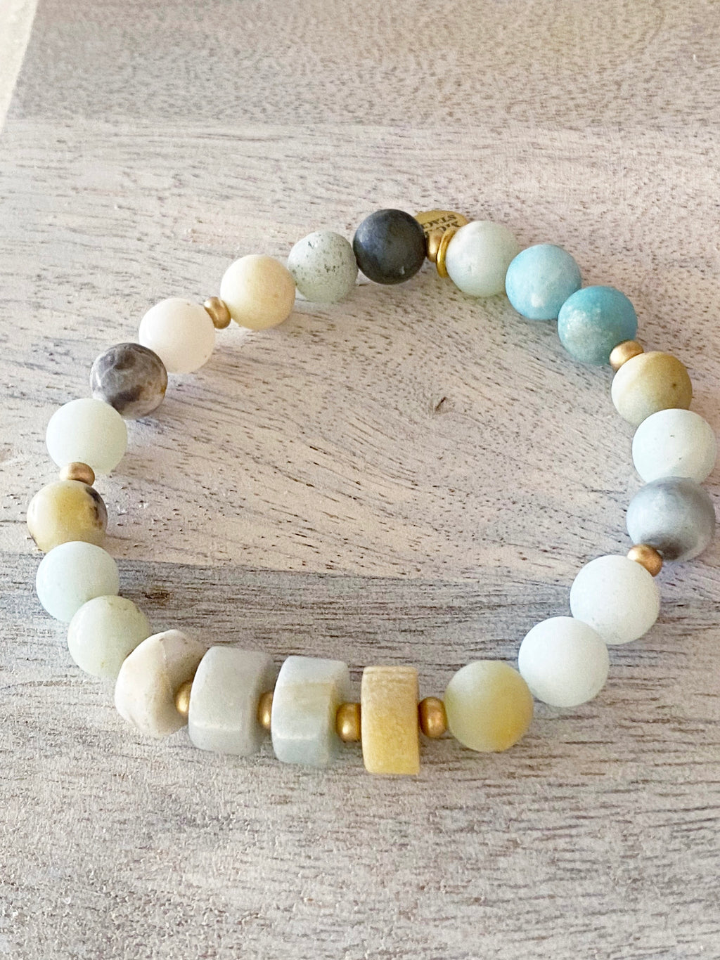 Italia Amazonite Single Beaded Bracelet