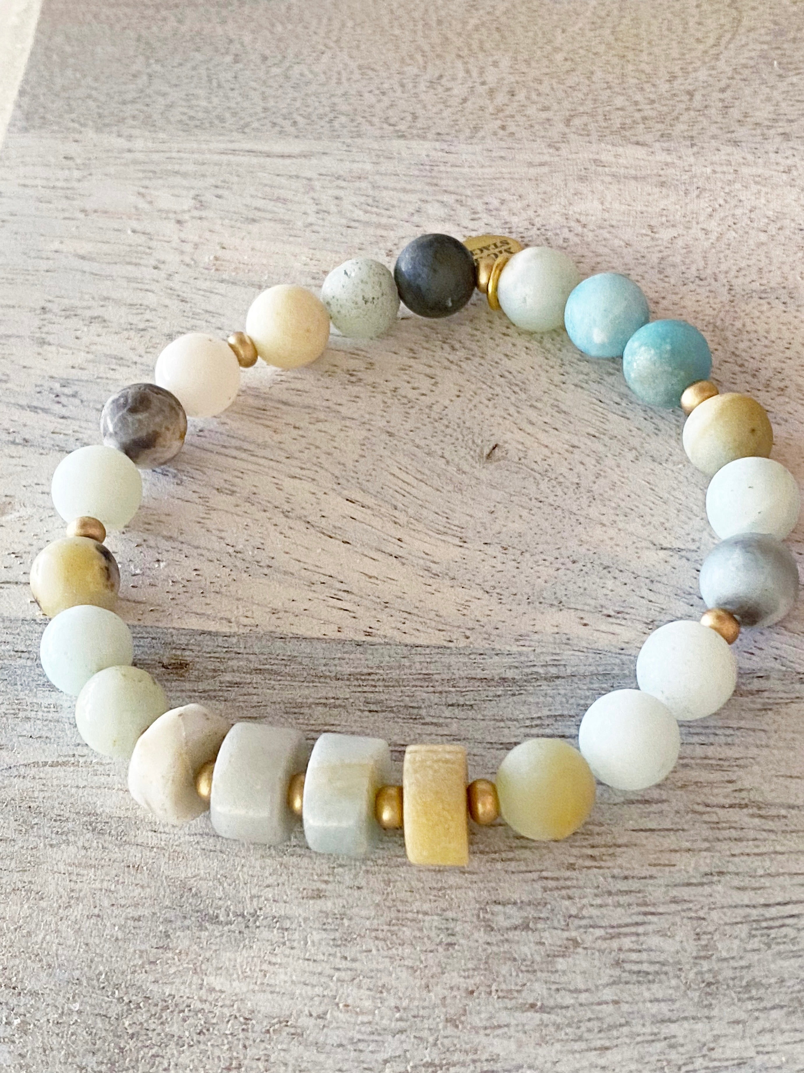 Italia Amazonite Single Beaded Bracelet