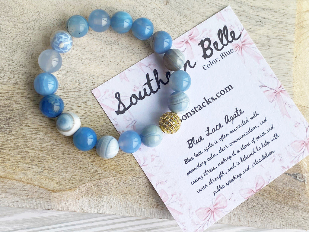 Blue Lace Agate Southern Belle Bracelet