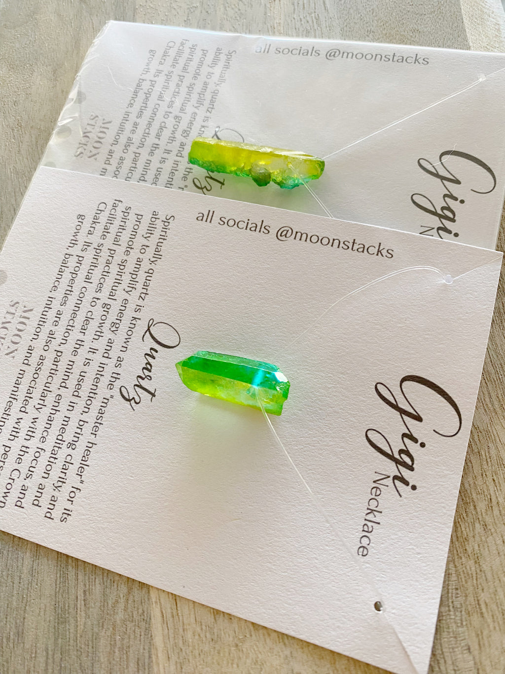 The Gigi Quartz Necklace-Green