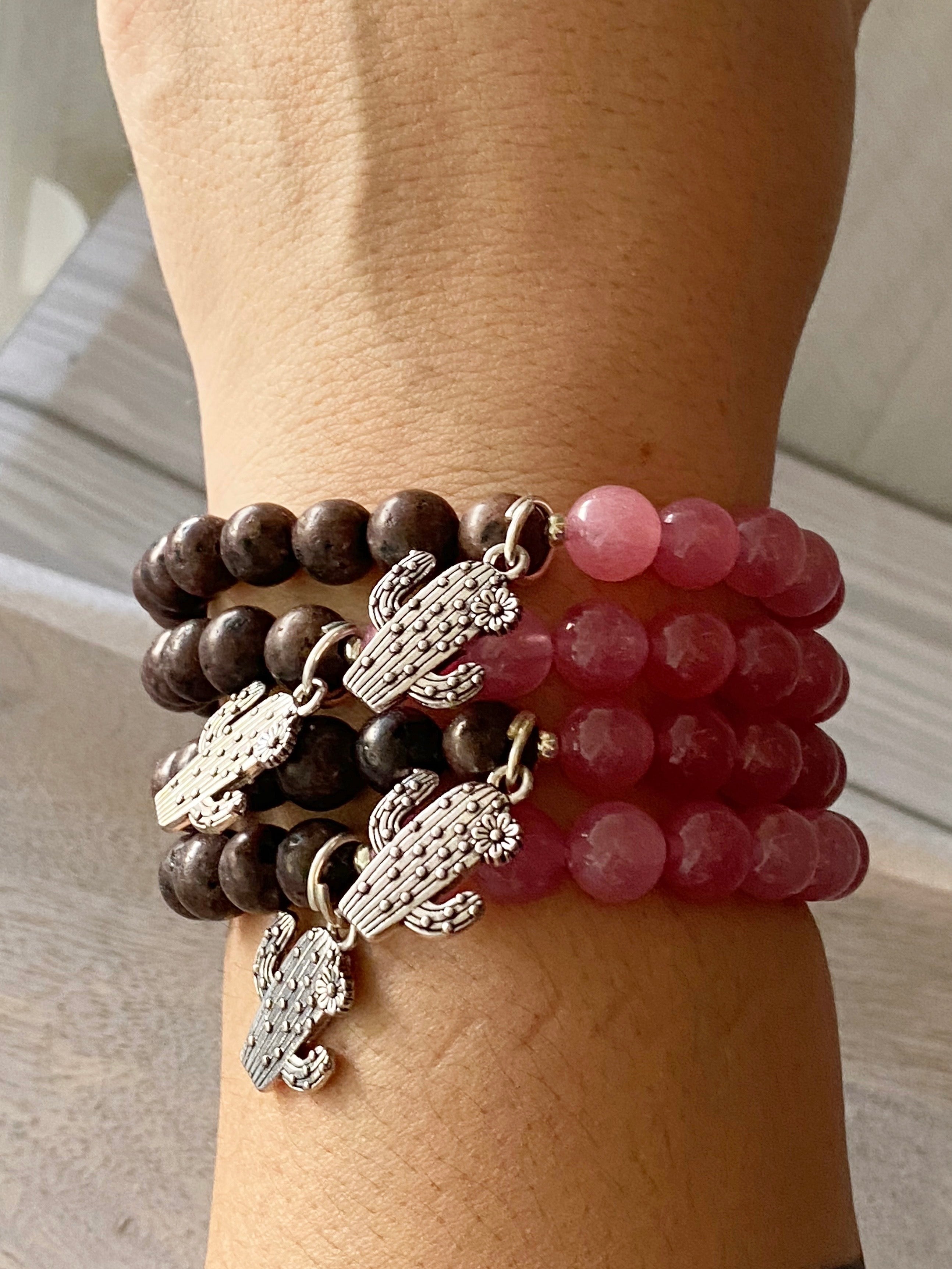 Desert Rose Single Beaded Bracelet