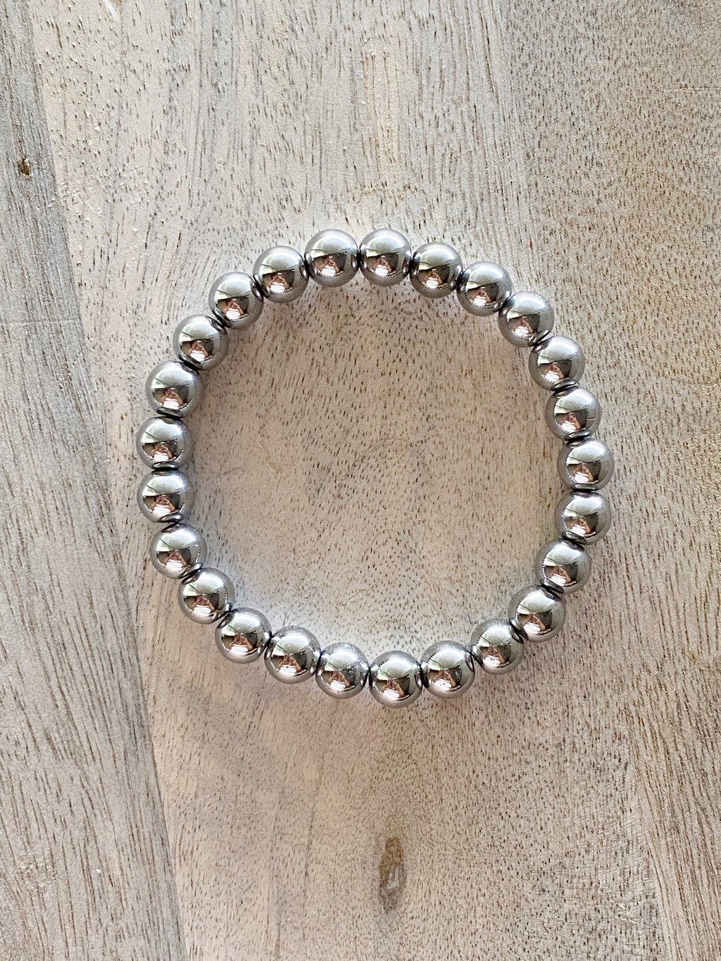 Hematite Single Beaded Bracelet