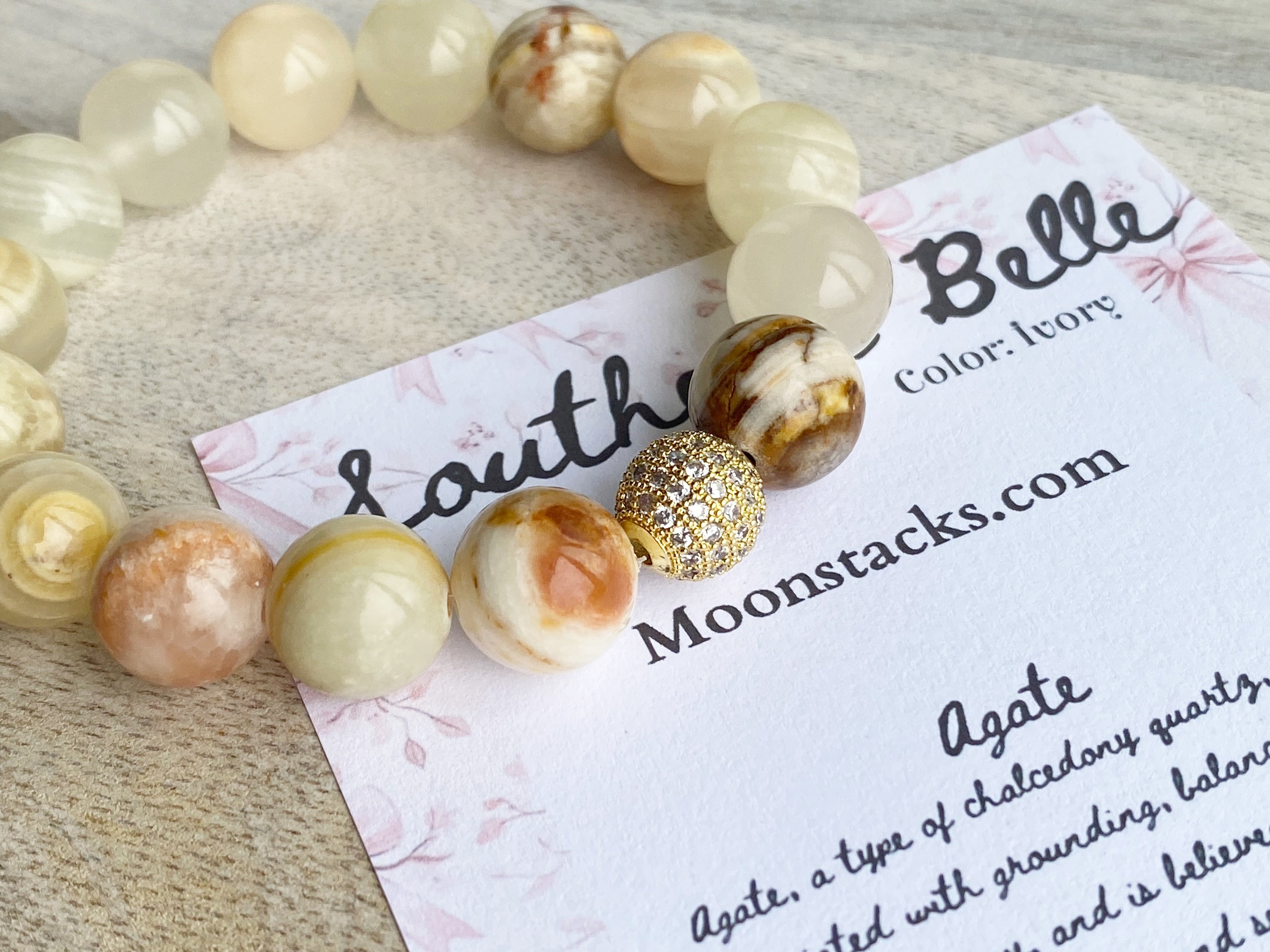 Ivory Agate Southern Belle Bracelet