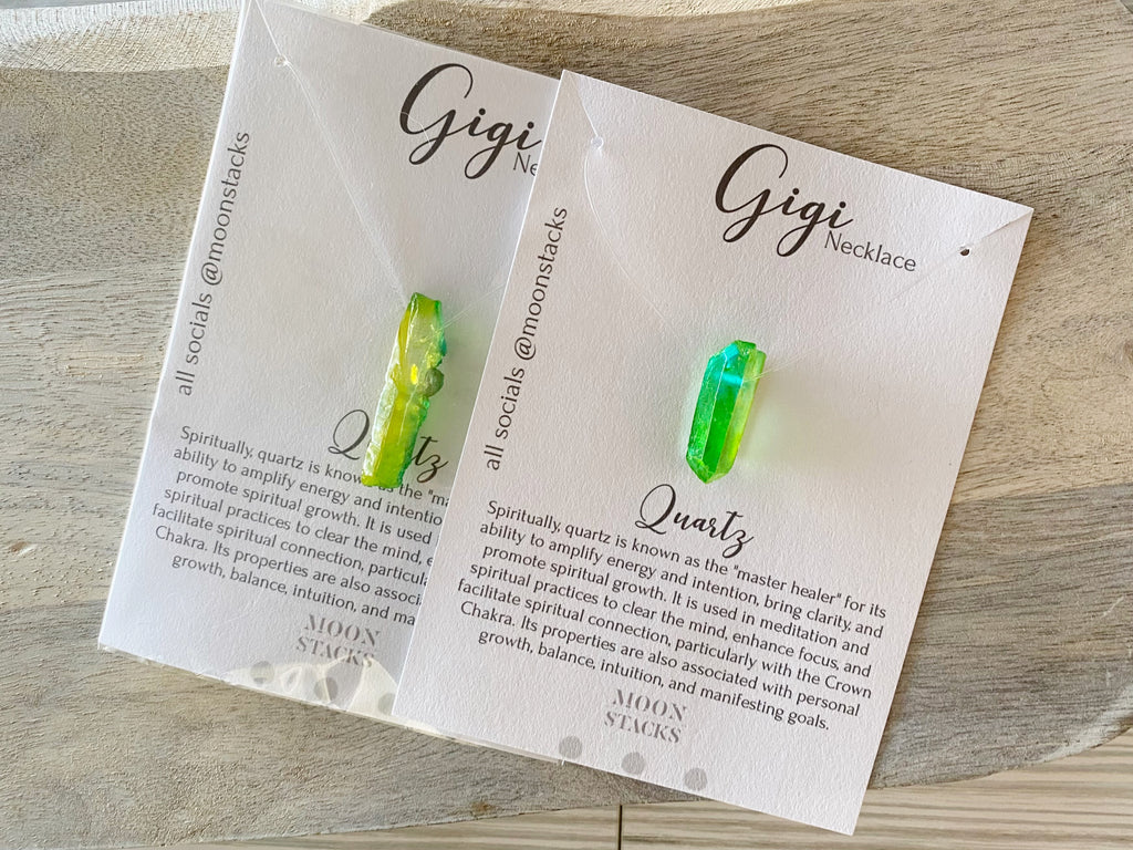 The Gigi Quartz Necklace-Green