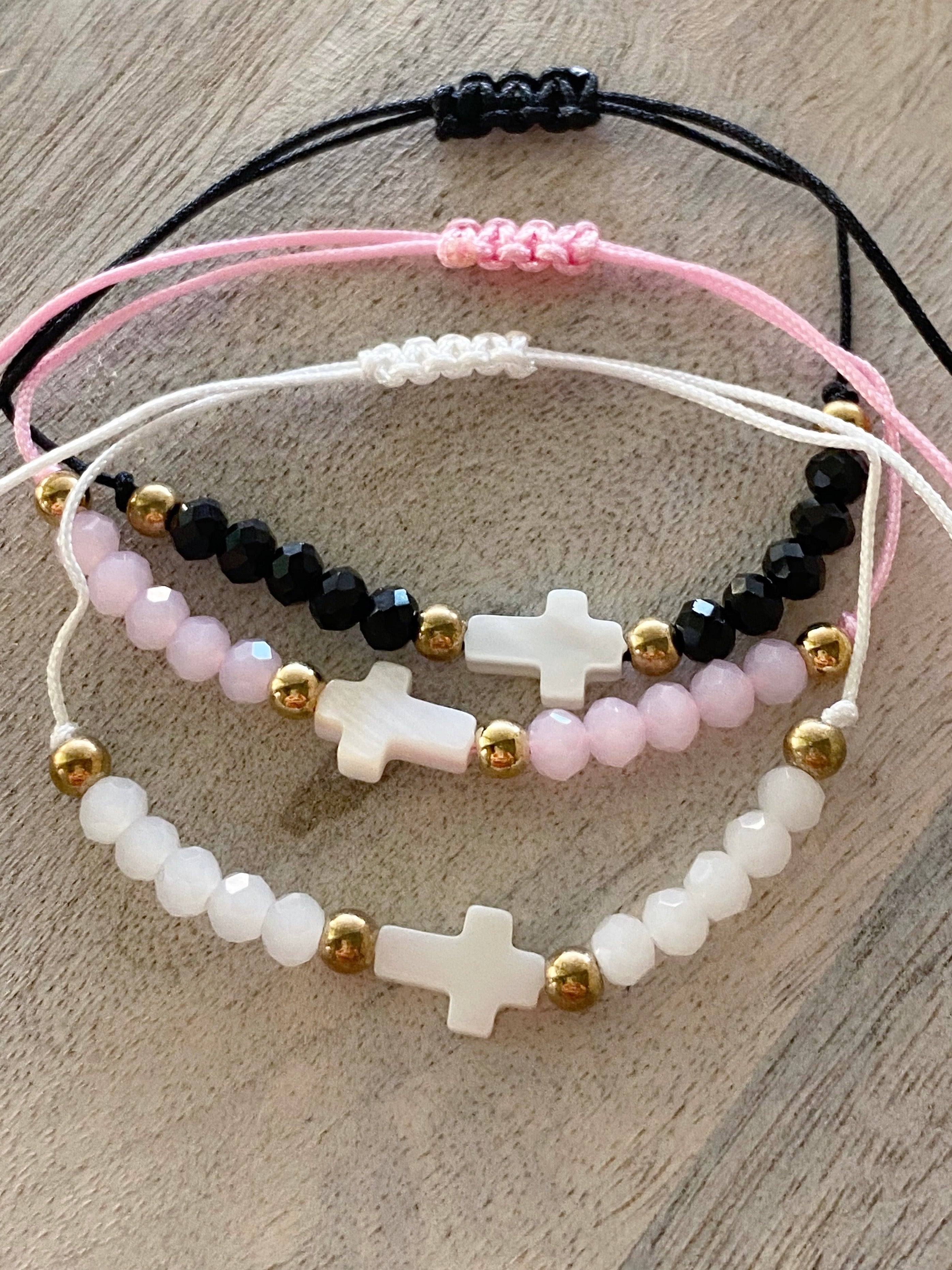 Cross String Bracelet (Pink)