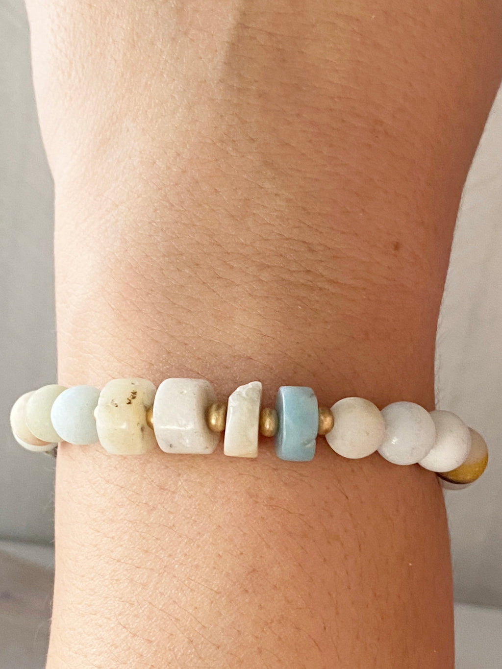 Italia Amazonite Single Beaded Bracelet