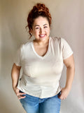 Jess V-neck Basic Top