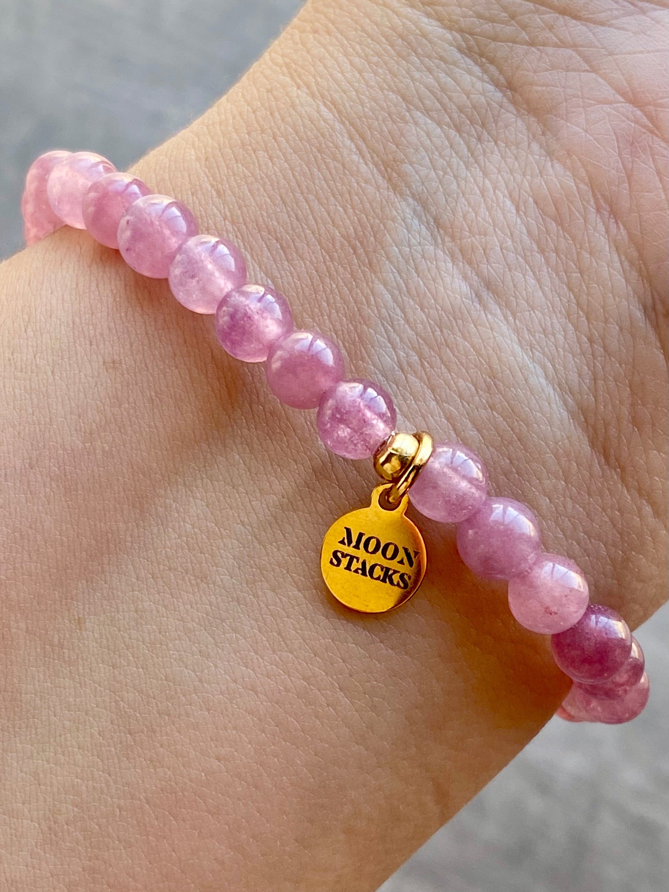 Cherry Quartz Beaded Bracelet