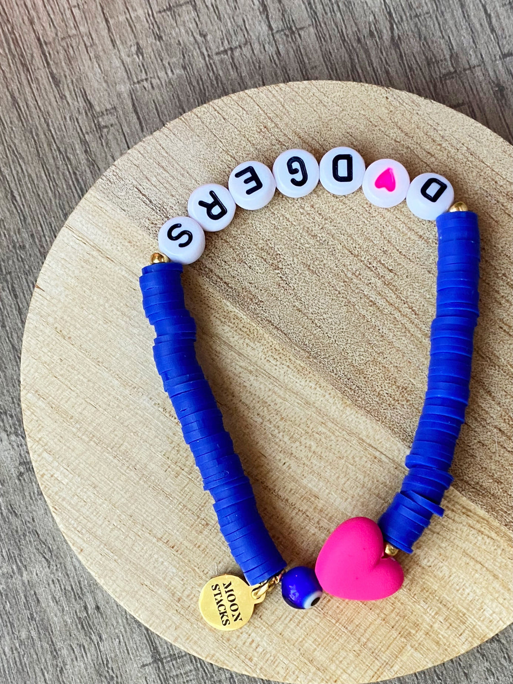 Dodgers Inspired Beaded Bracelet