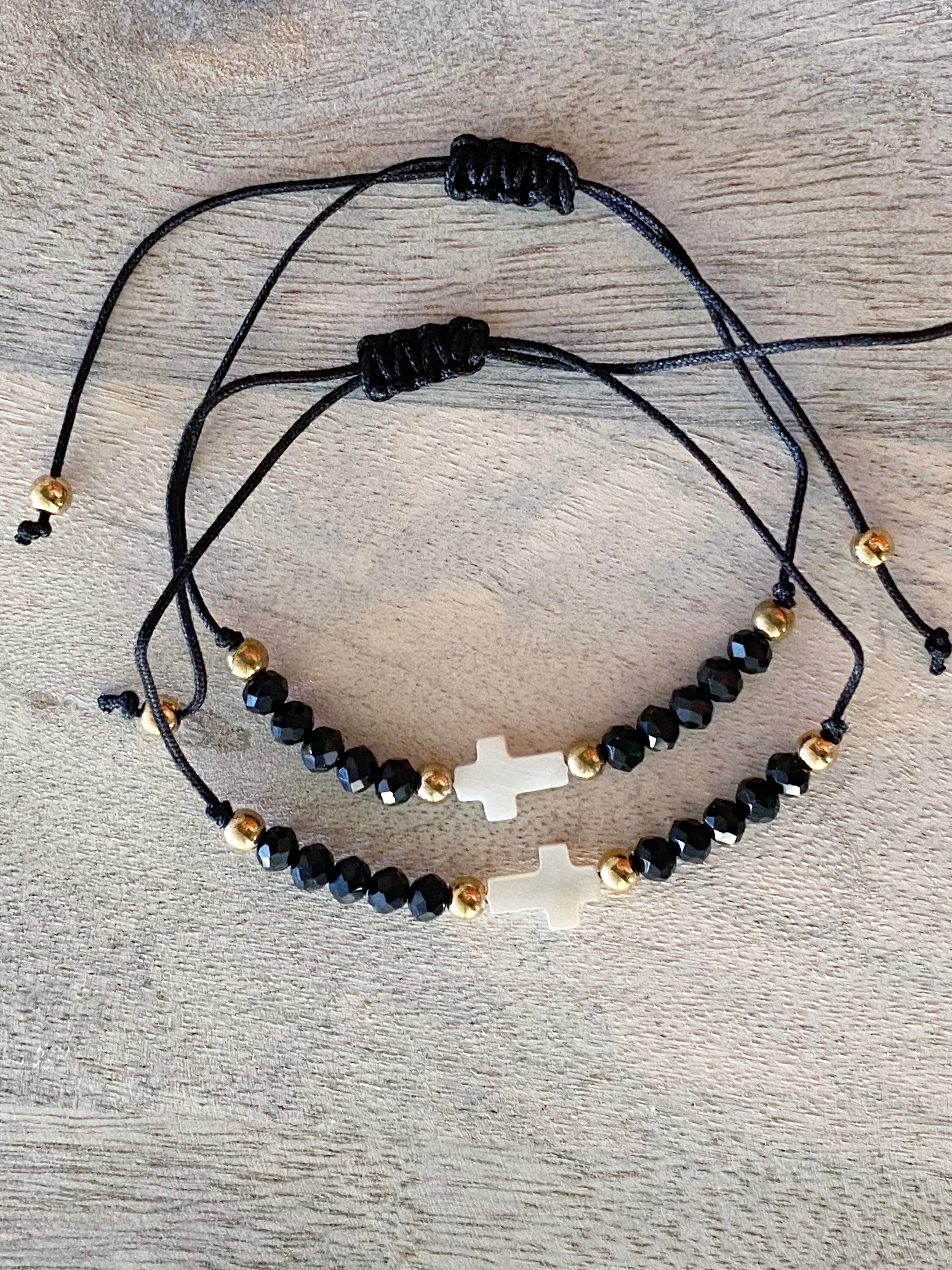 Cross String Bracelet (Black)