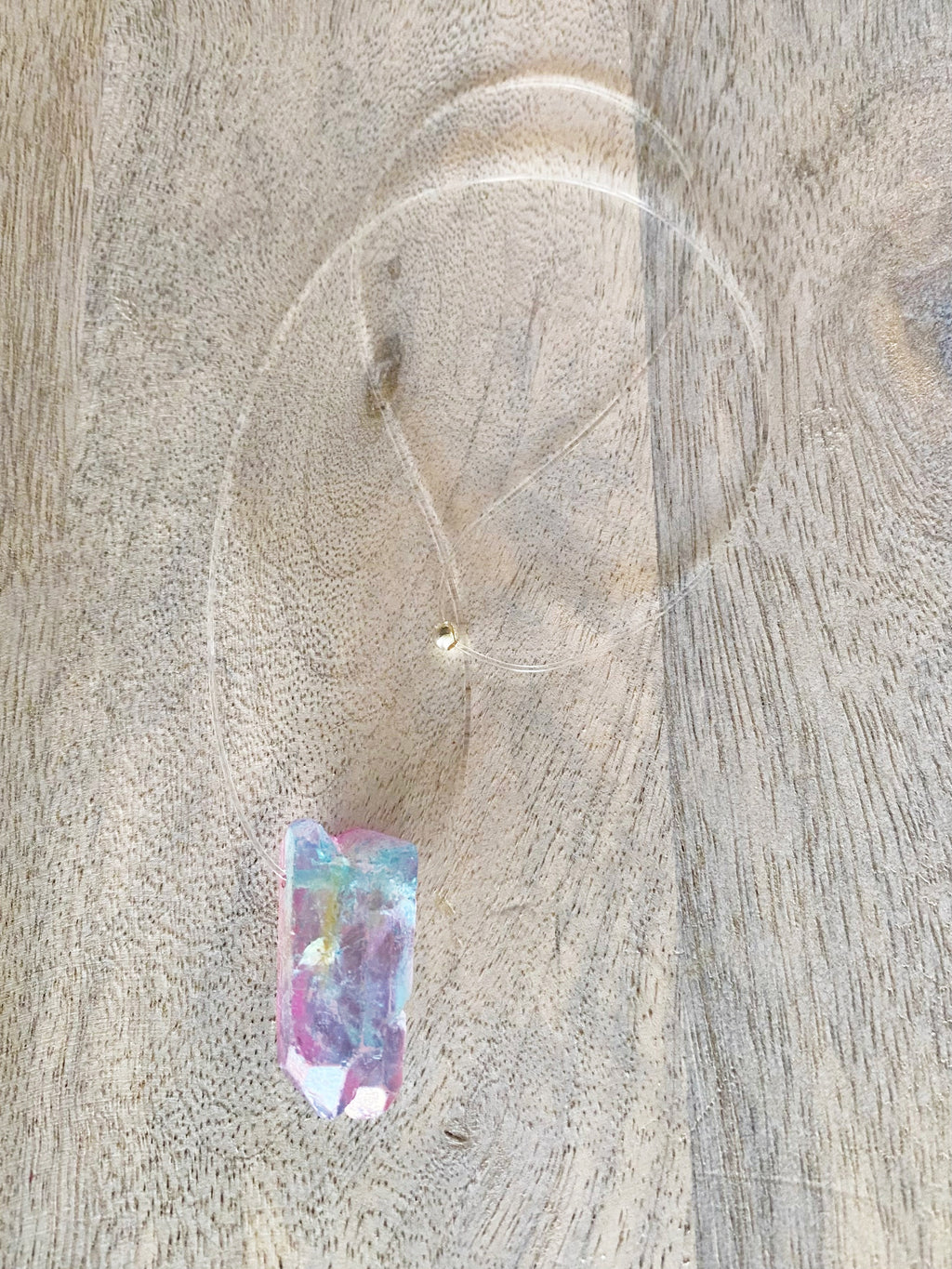 The Gigi Quartz Necklace-Blue & Pink