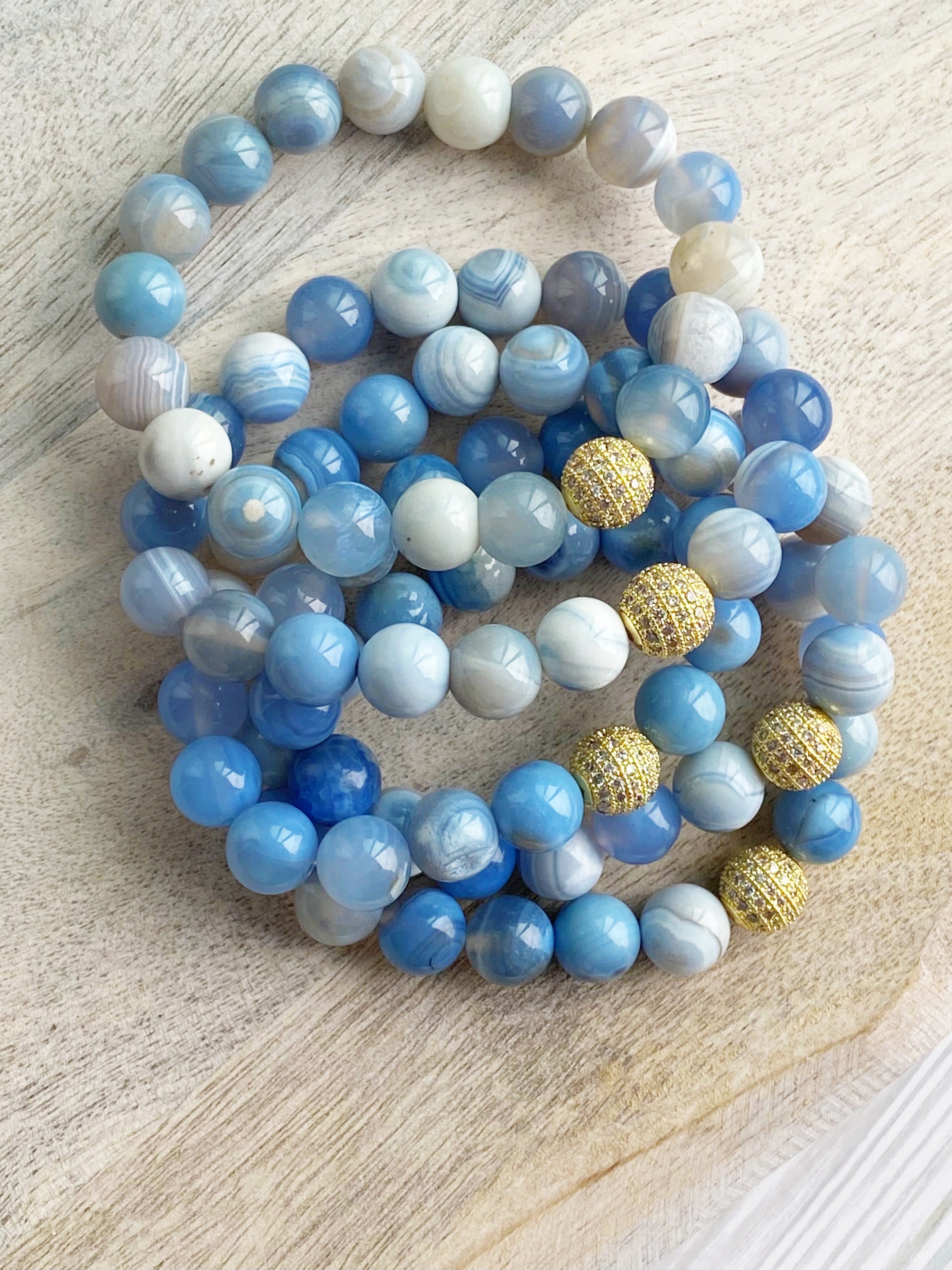 Blue Lace Agate Southern Belle Bracelet