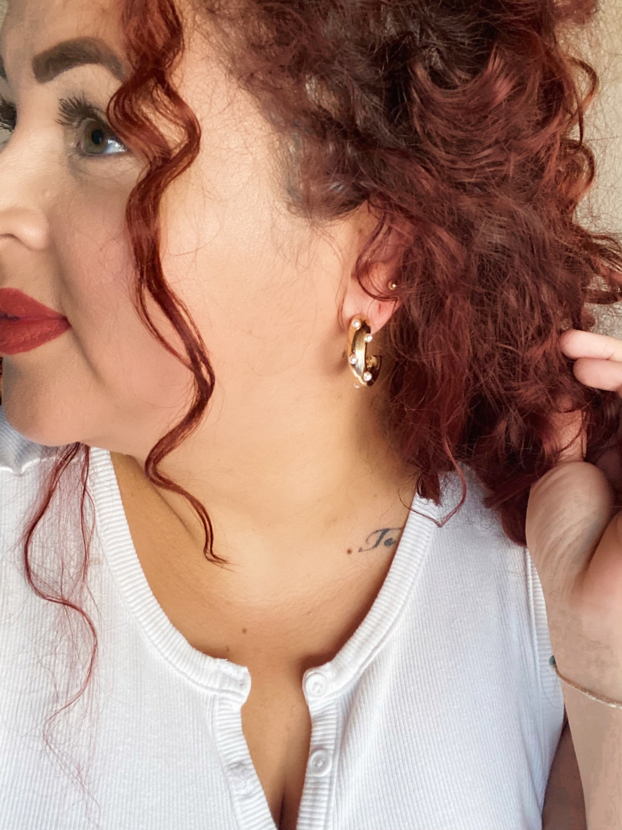 Averly Earrings-Gold Tone