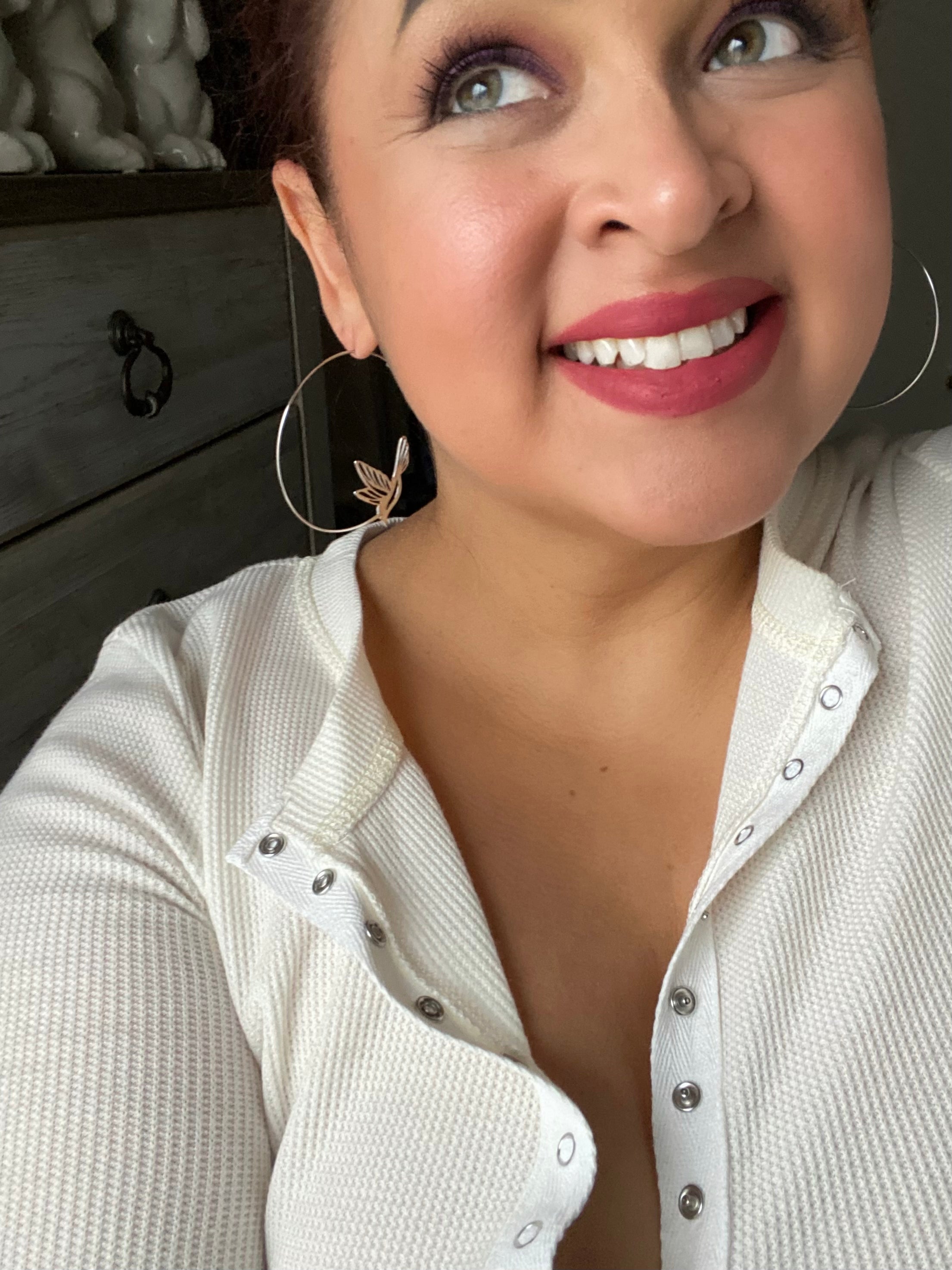 Hummingbird Hoop Earrings