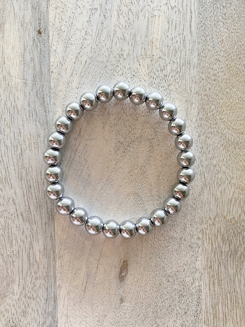 Hematite Single Beaded Bracelet