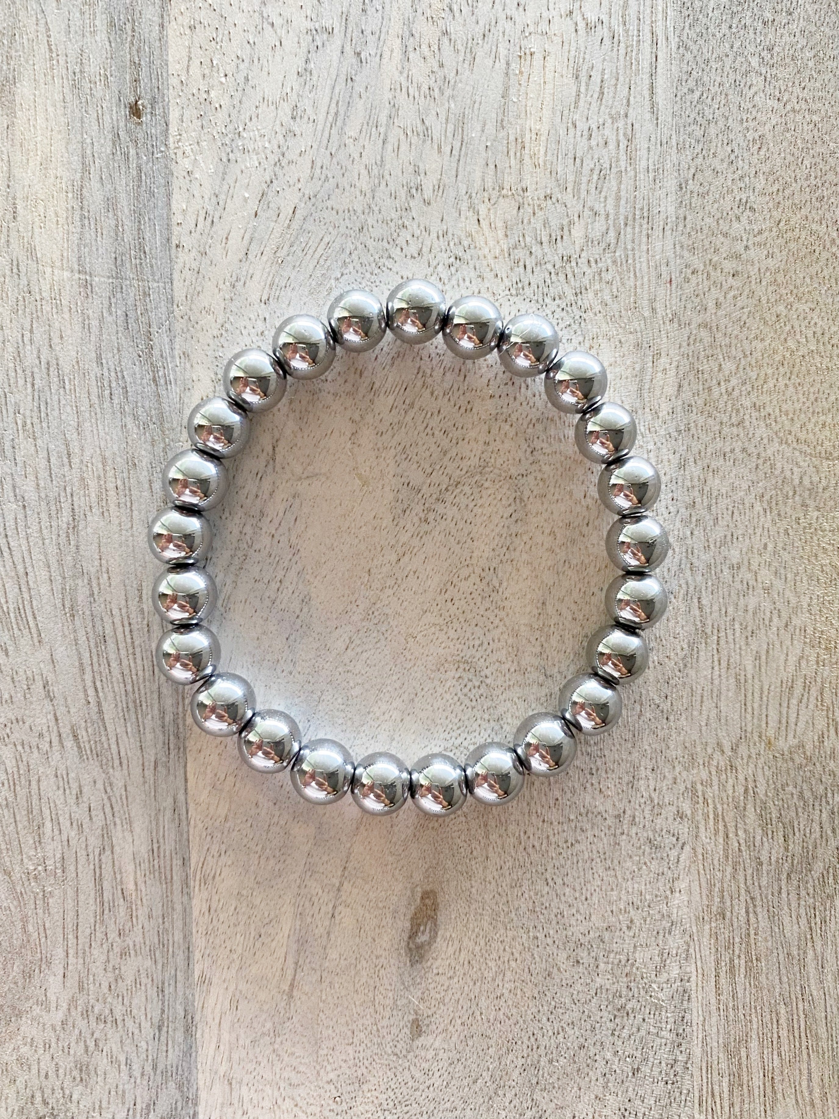 Hematite Single Beaded Bracelet