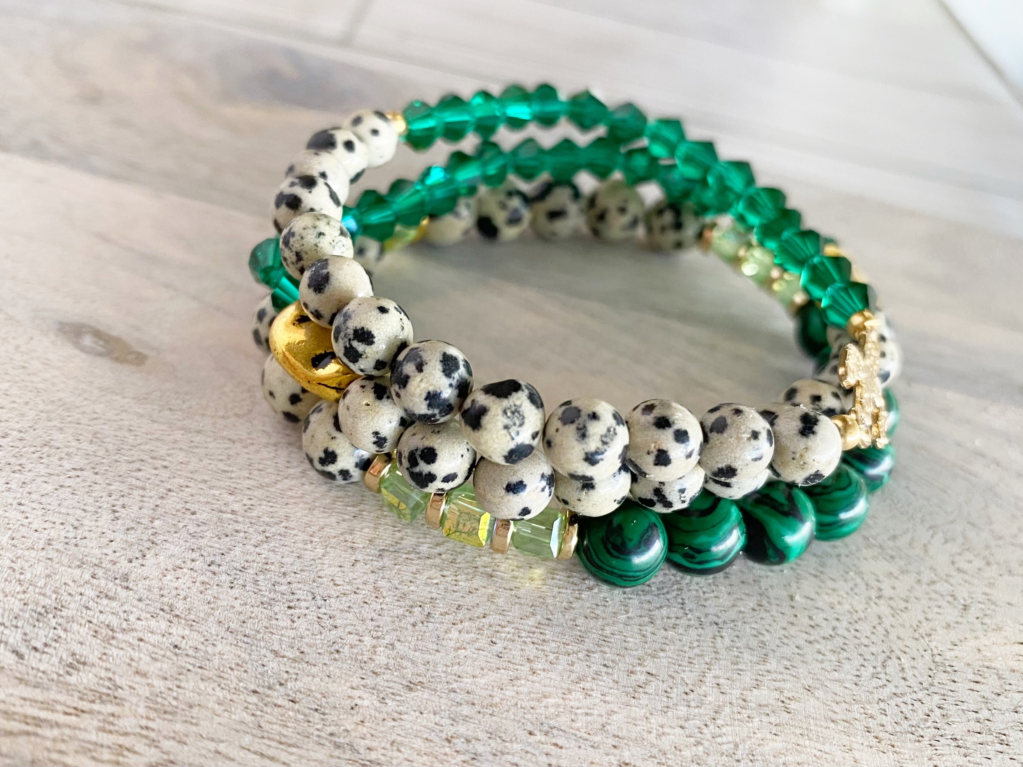 Desert Gem Beaded Bracelet Stack