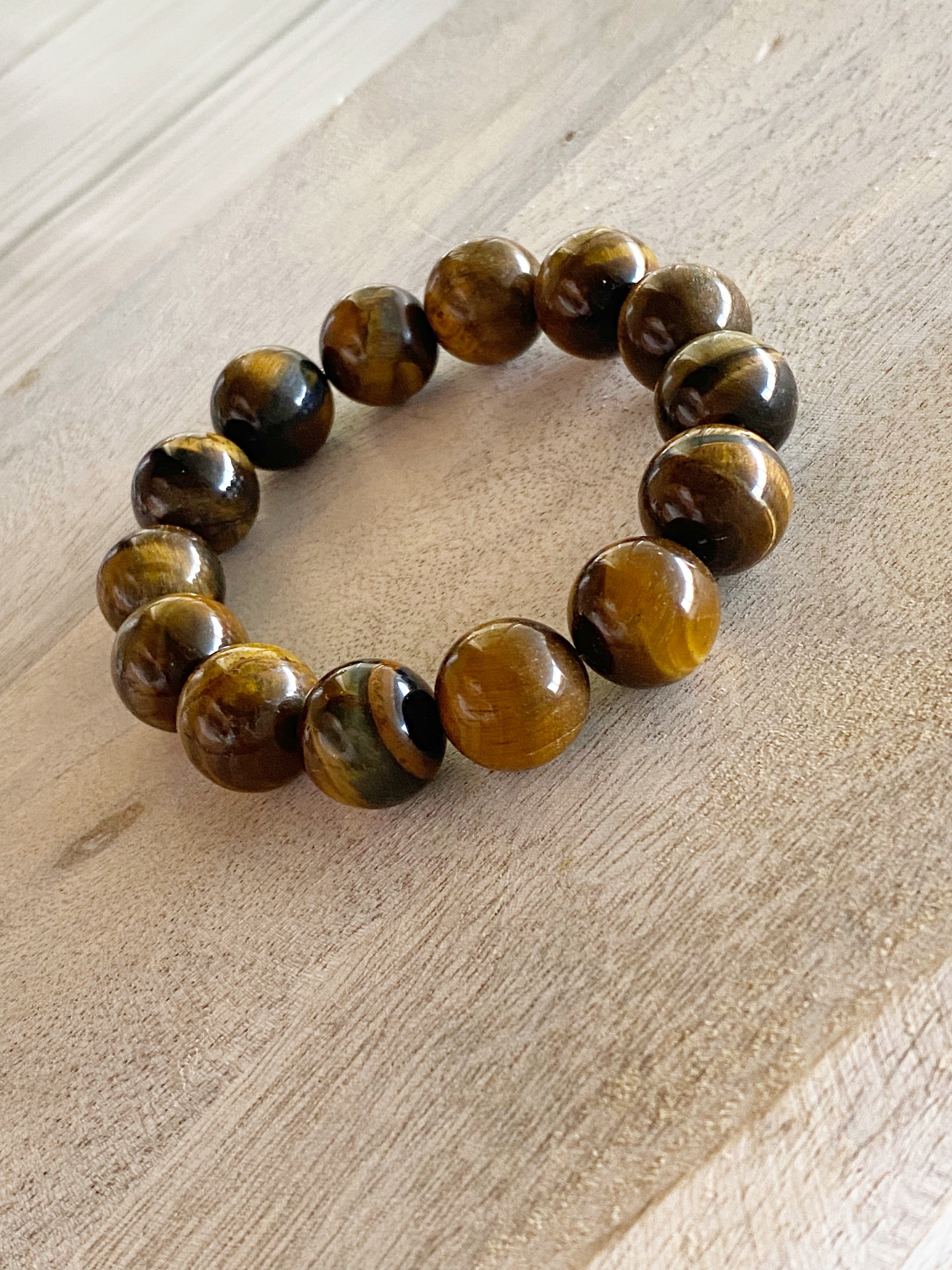 Tiger Eye Chunky Bead Bracelet