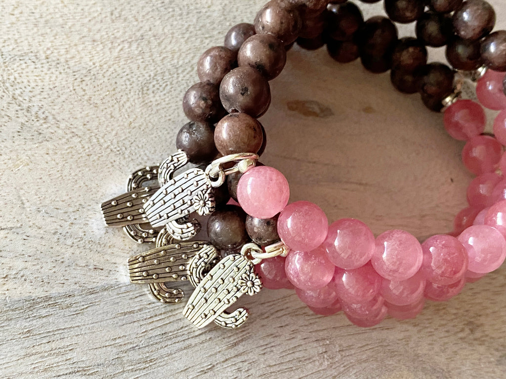 Desert Rose Single Beaded Bracelet