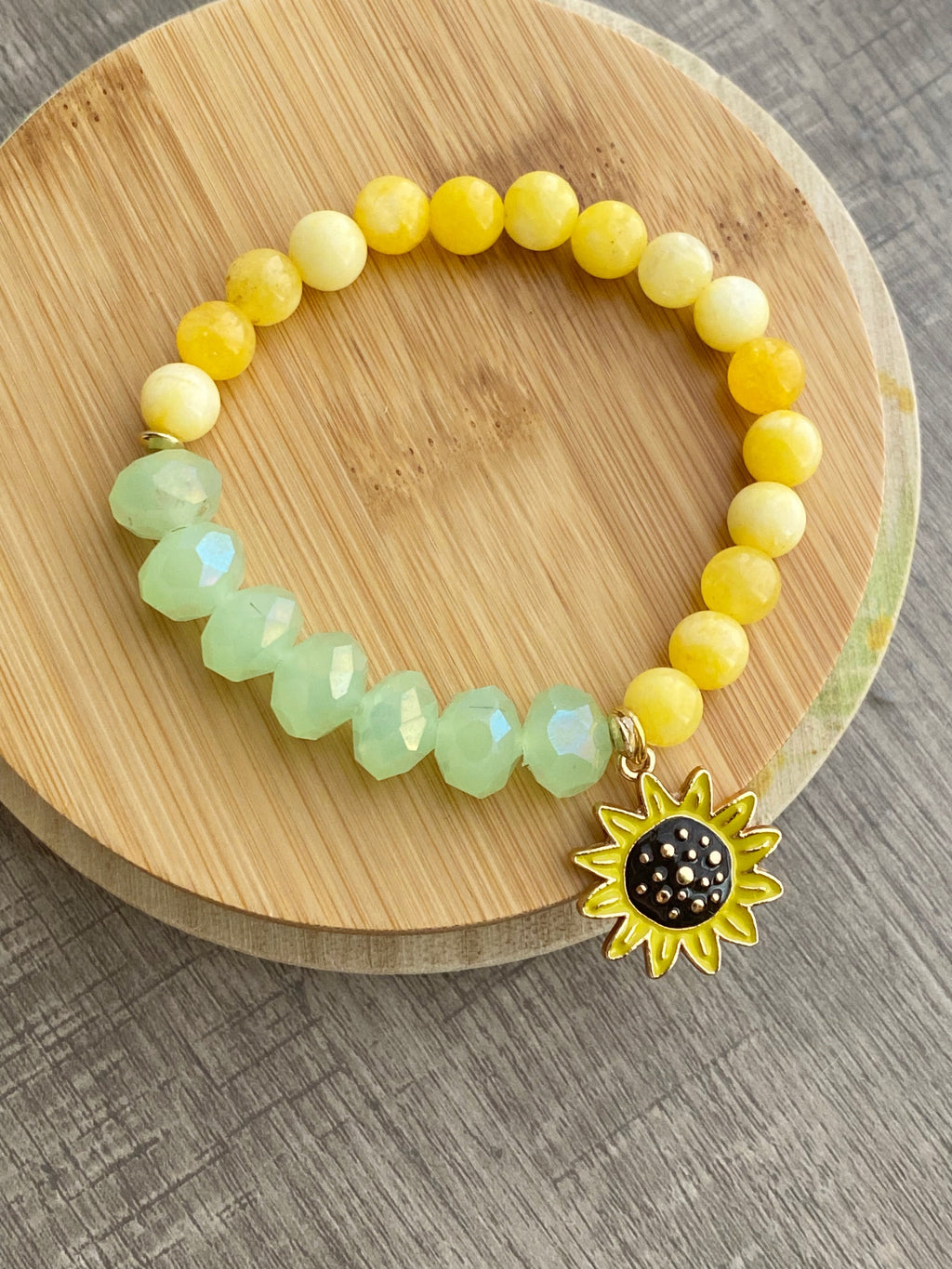 Sunflower Fields Single Beaded Bracelet