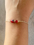 Willow Minimalist String Bracelet-Red