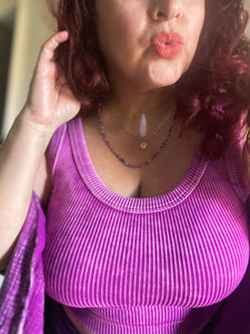 Basic Ribbed Bralette Magenta