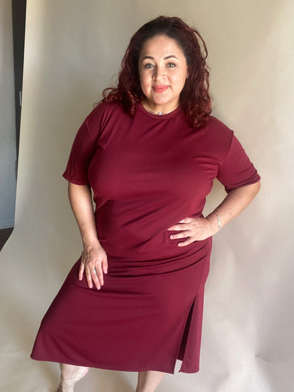 Shelly Midi Dress Wine
