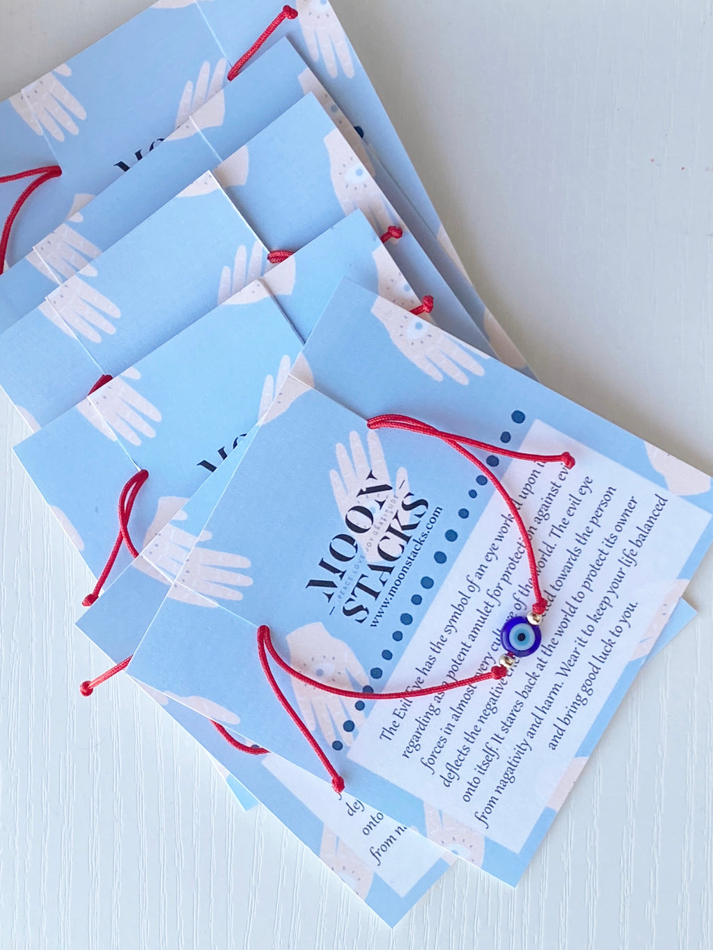 Dainty Red String Evil Eye Bracelet