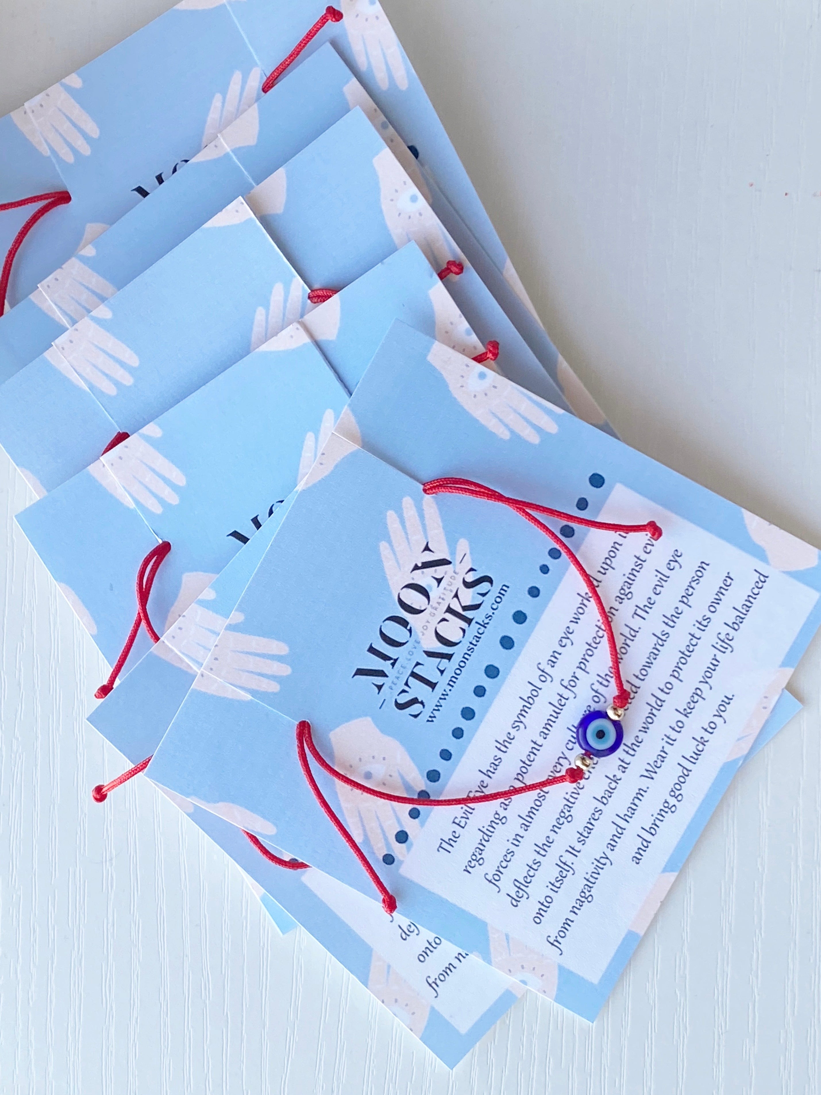 Dainty Red String Evil Eye Bracelet