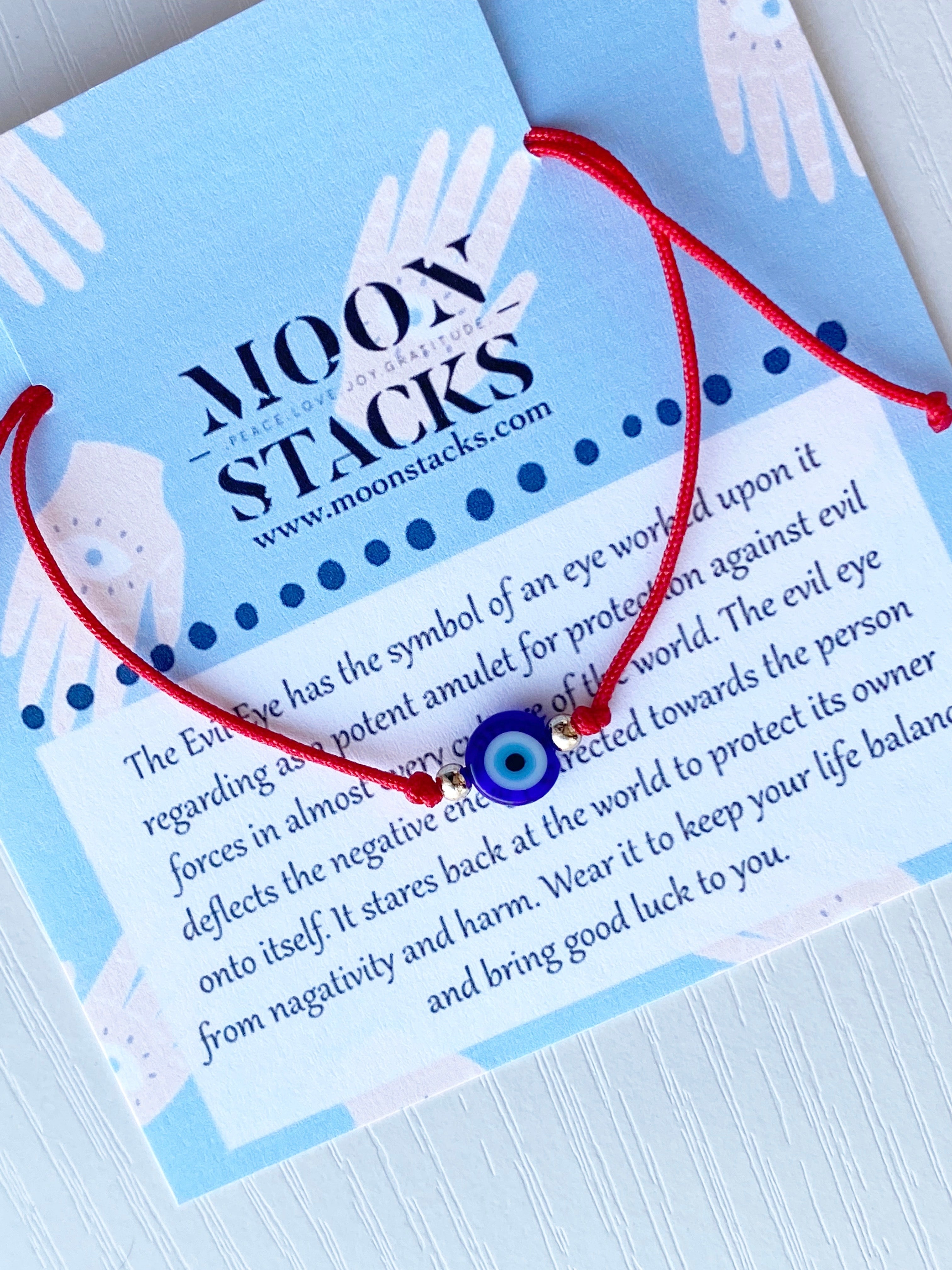 Dainty Red String Evil Eye Bracelet