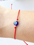 Dainty Red String Evil Eye Bracelet