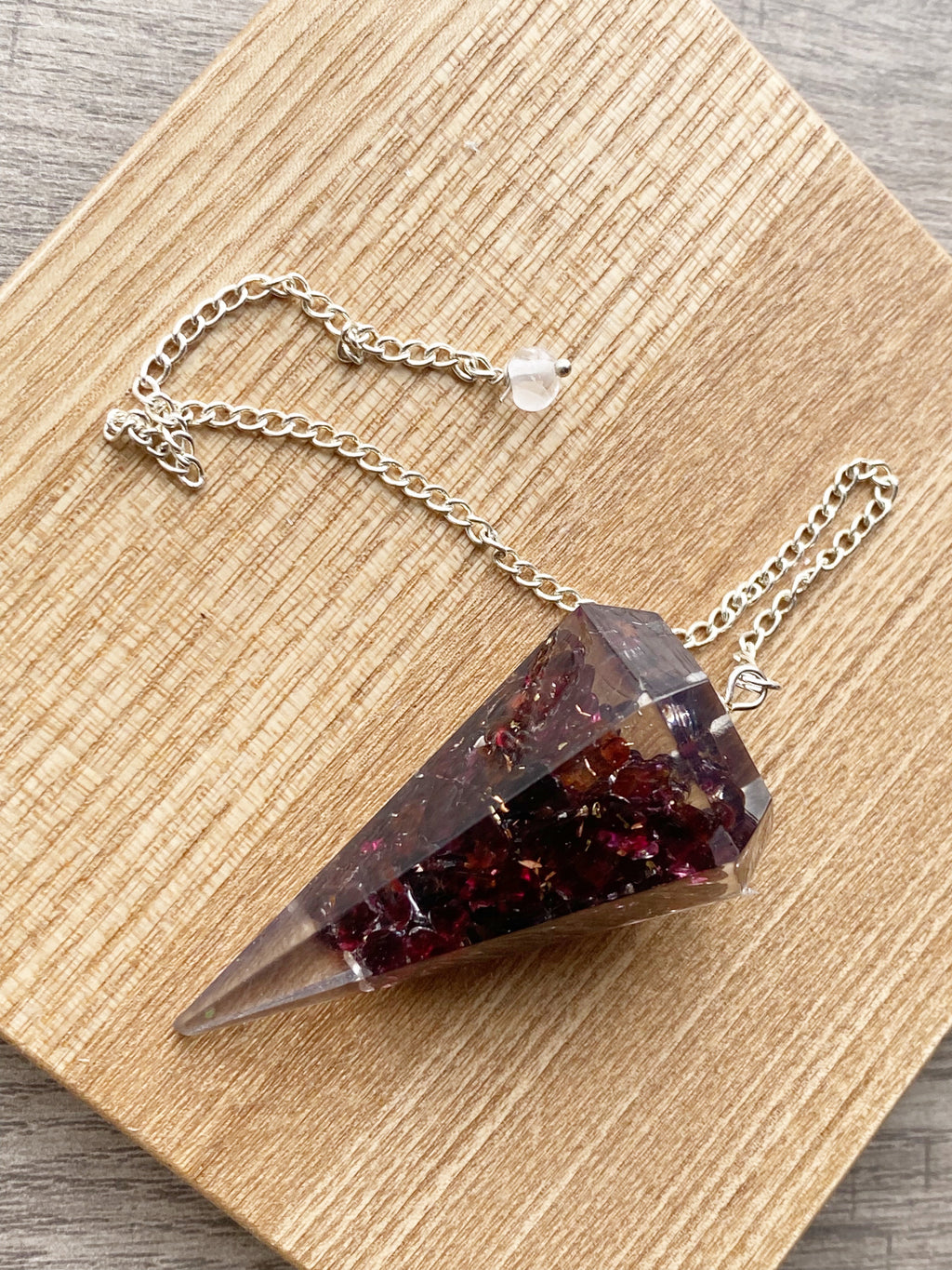Garnet Orgone Pendulum