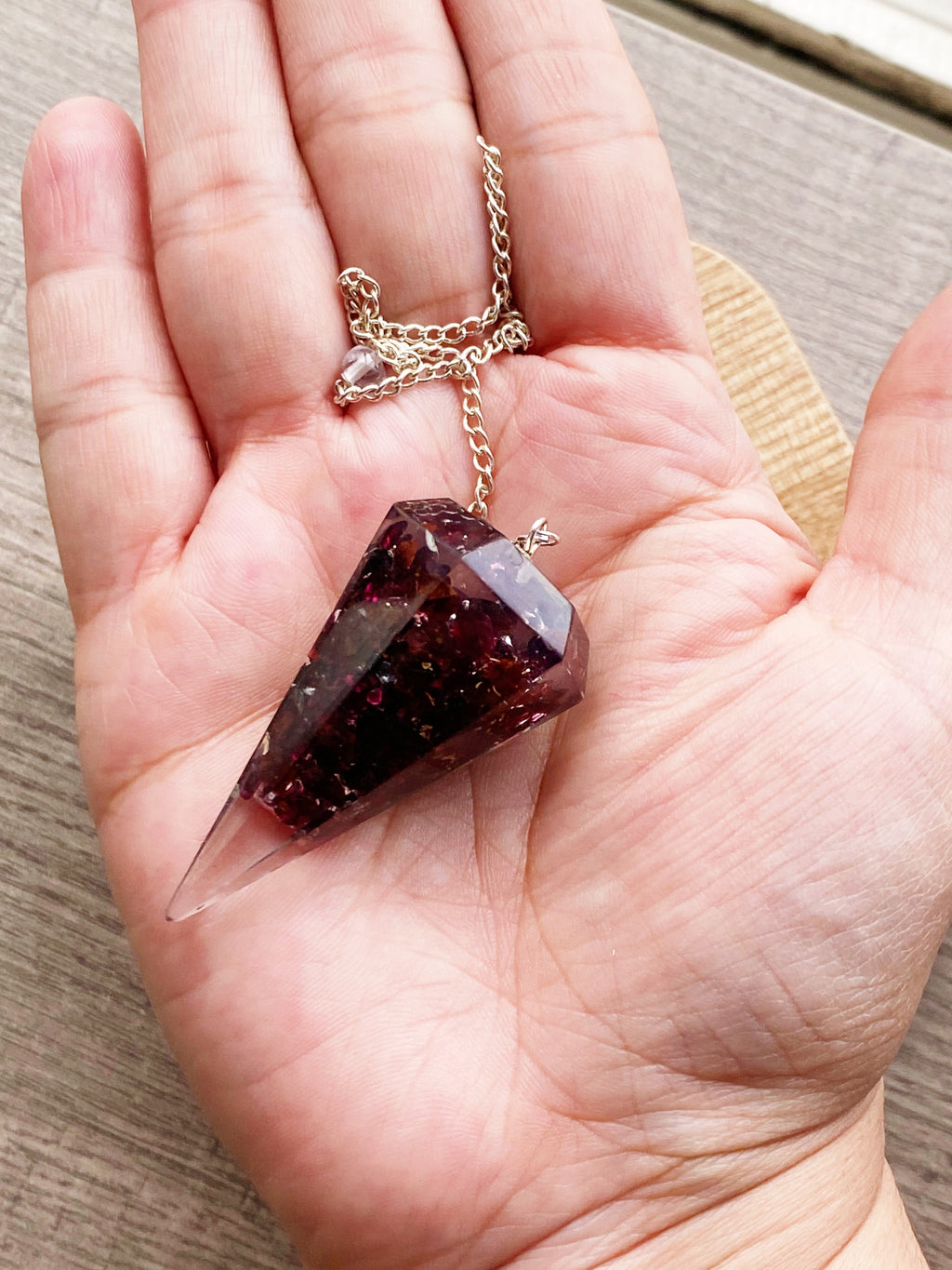 Garnet Orgone Pendulum