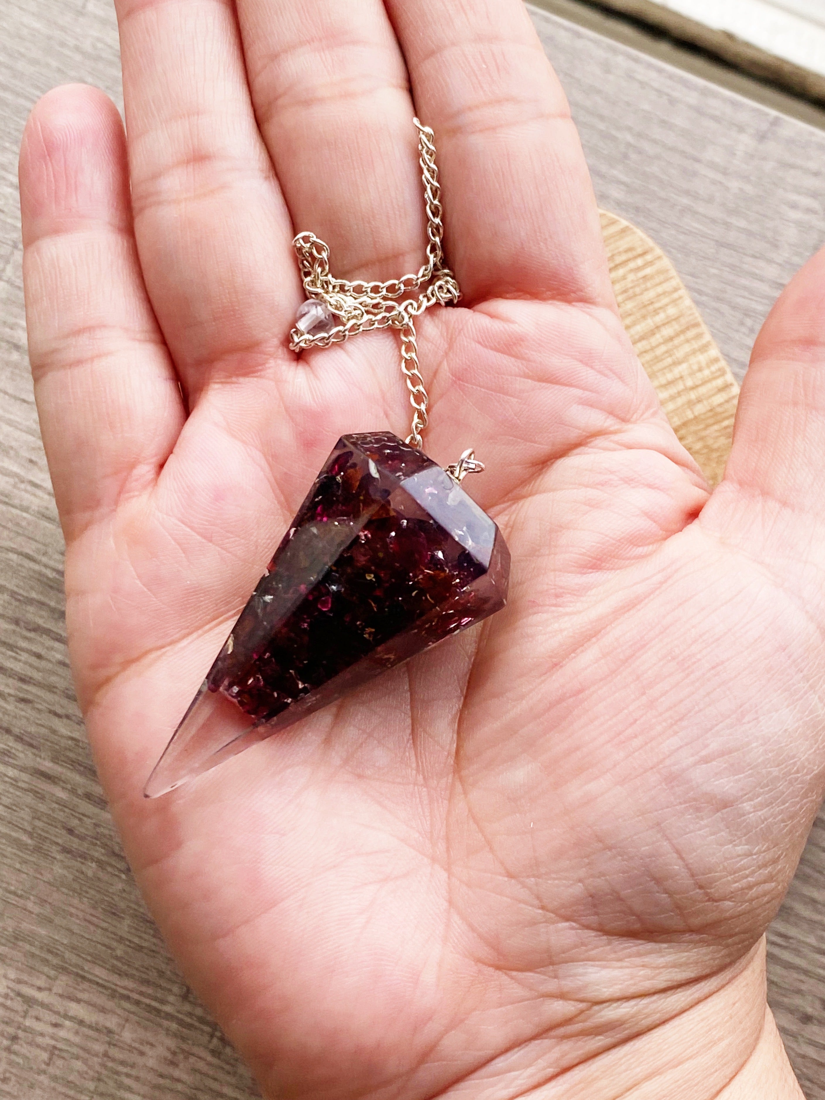 Garnet Orgone Pendulum