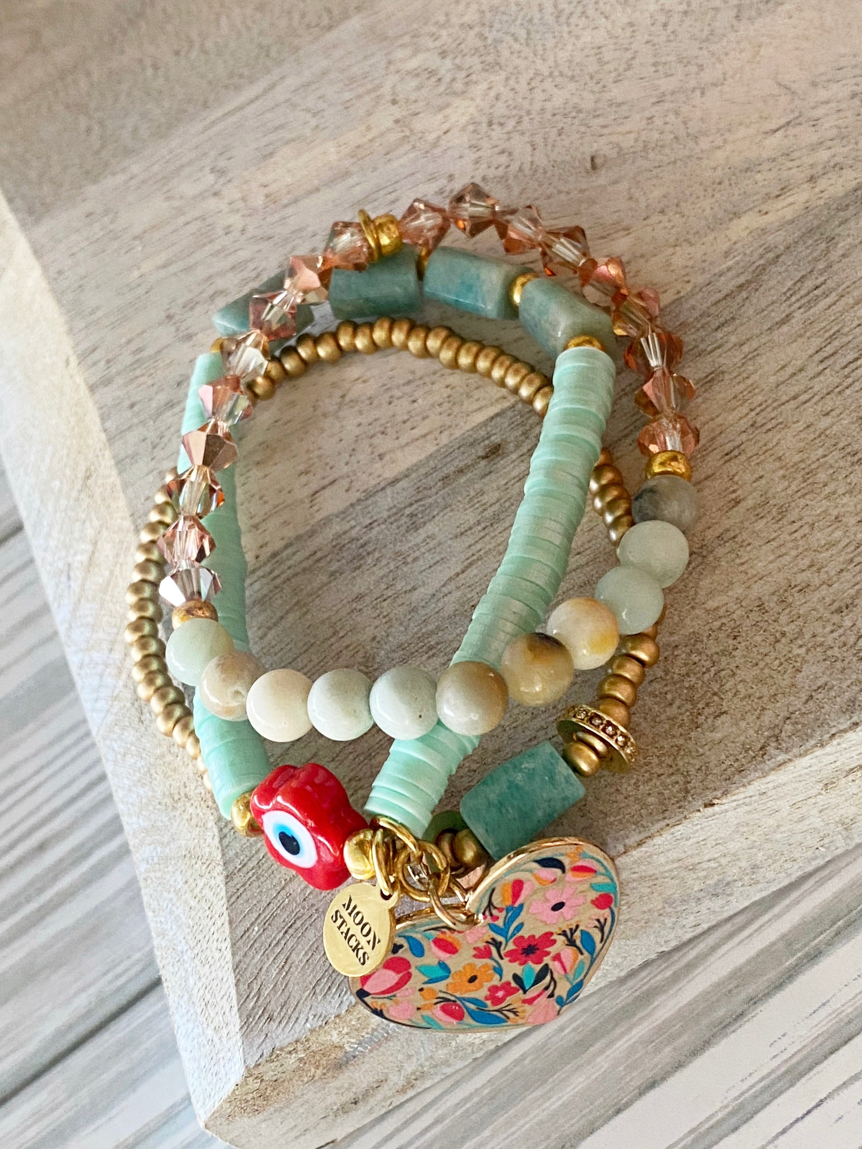 Frida Amazonite Bracelet Stack