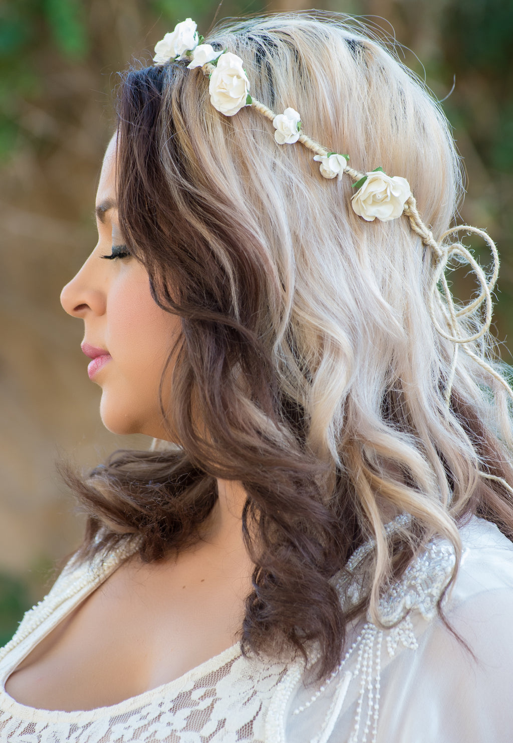 Off White Flower Crown