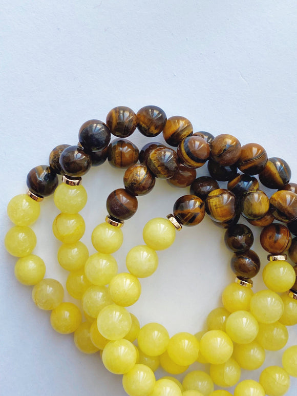 Strong And Happy Beaded Bracelet