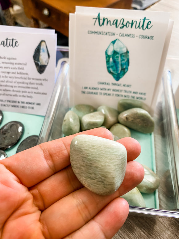 Amazonite tumbled stone