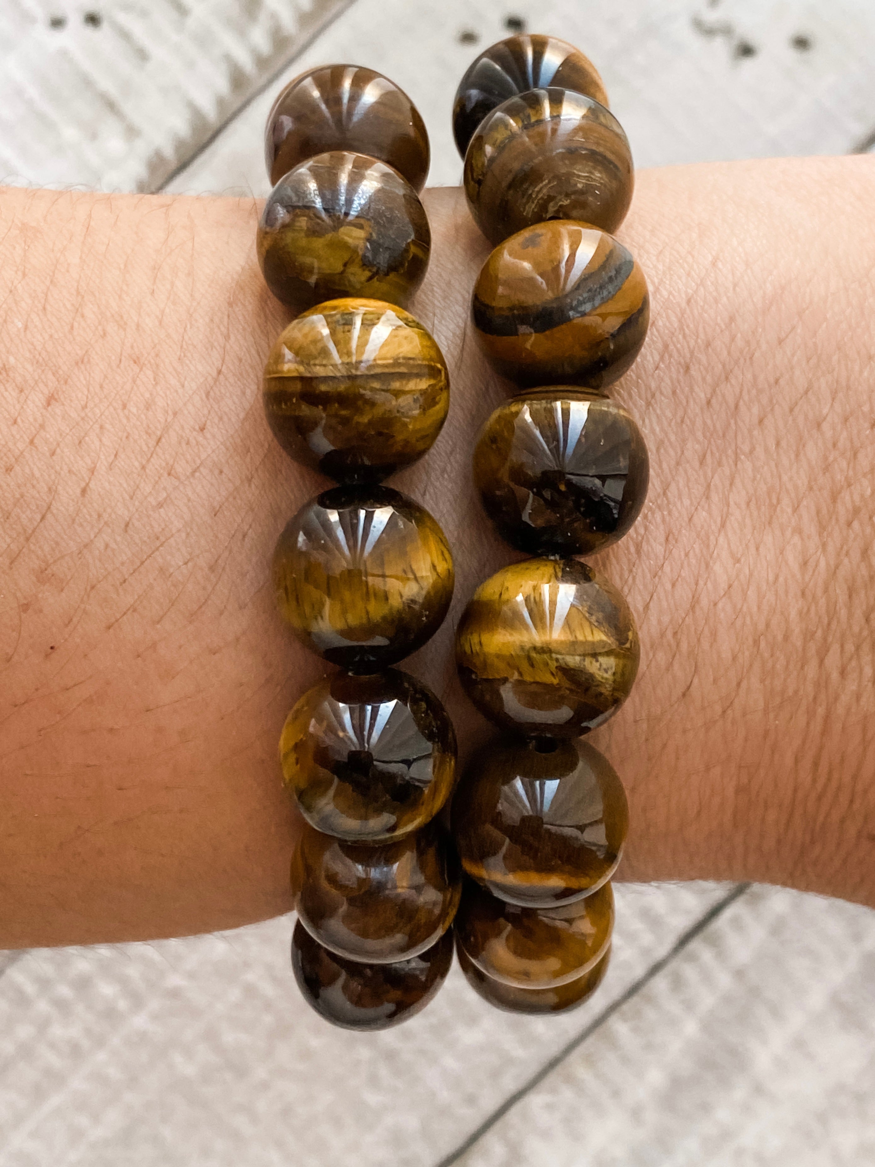 Tiger Eye Chunky Bead Bracelet