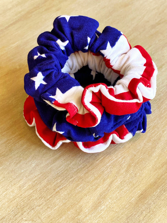 American Flag Medium Size Scrunchie