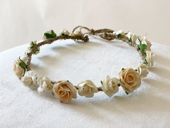 Ivory Cream Flower Crown