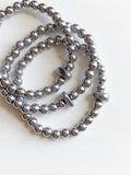 Dainty Hematite Single Beaded Bracelet
